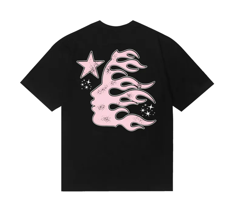 6773# P116 Hellstar American fashion high street pure cotton loose short-sleeved T-shirt Color: White Black Size: S M L XL