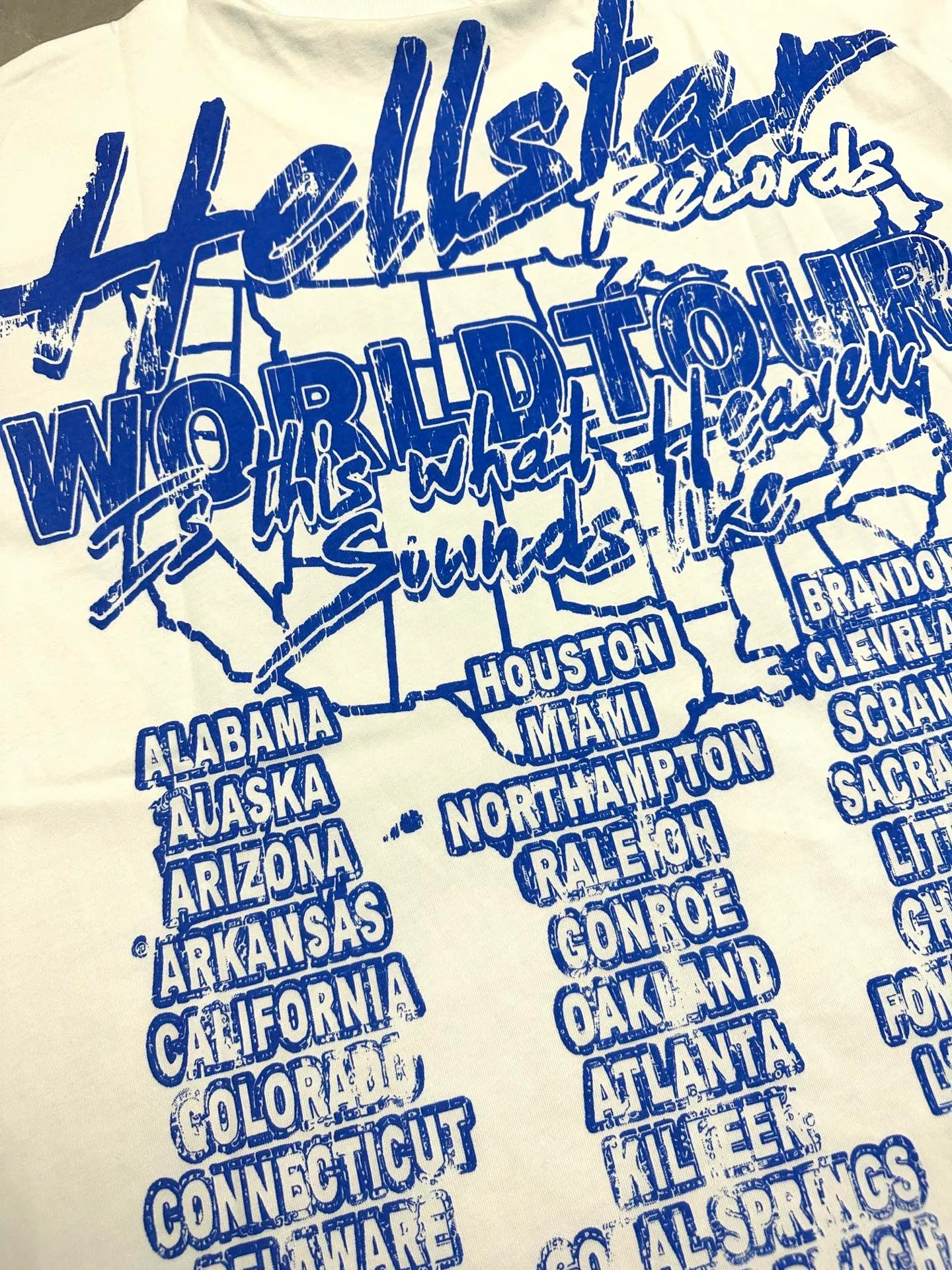 P108 781# white/ash Real stock Hellstar Cross-border European and American style, street fashion brand pure cotton T-shirt Fabric (fabric): 32 pieces of 240g heavy combed double yarn pure cotton Size (size): S-M- L- X L Color (colour): white, ash
