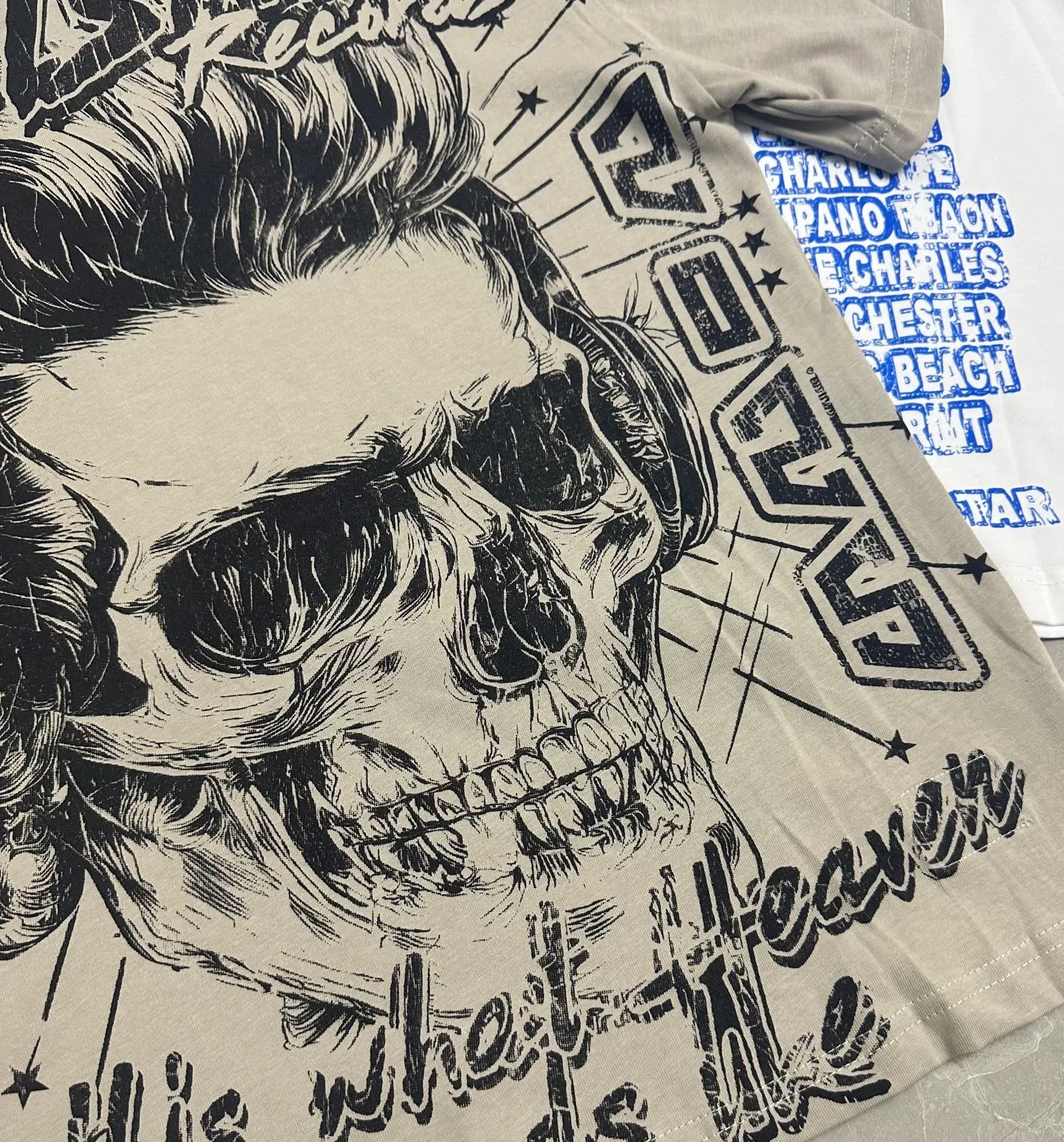 P108 781# white/ash Real stock Hellstar Cross-border European and American style, street fashion brand pure cotton T-shirt Fabric (fabric): 32 pieces of 240g heavy combed double yarn pure cotton Size (size): S-M- L- X L Color (colour): white, ash