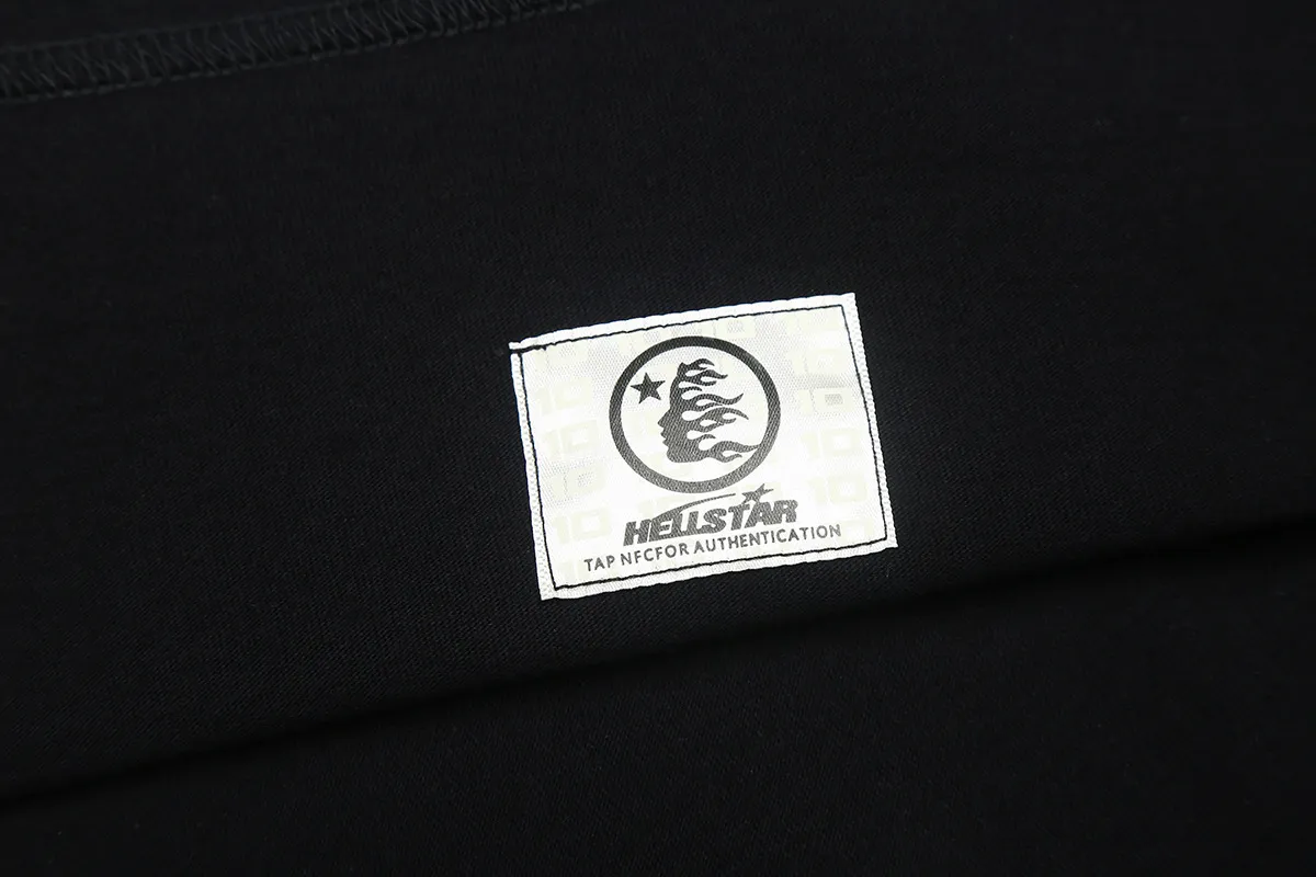 6667# P116 Hellstar American fashion high street pure cotton loose short-sleeved T-shirt Color: White Black Size: S M L XL