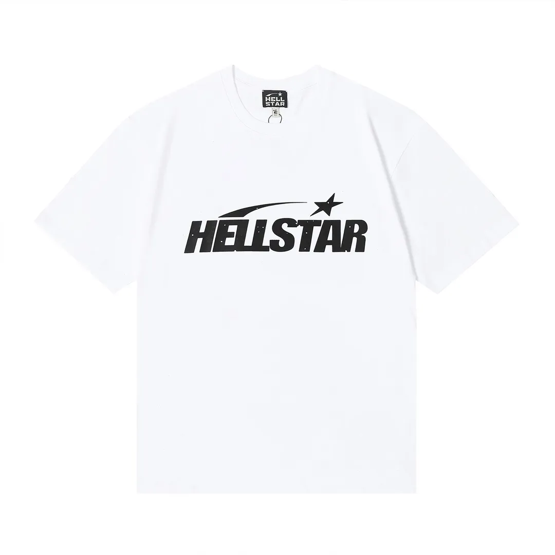 6643# P112 Hellstar American fashion high street pure cotton loose short-sleeved T-shirt Color: White Black Size: S M L XL