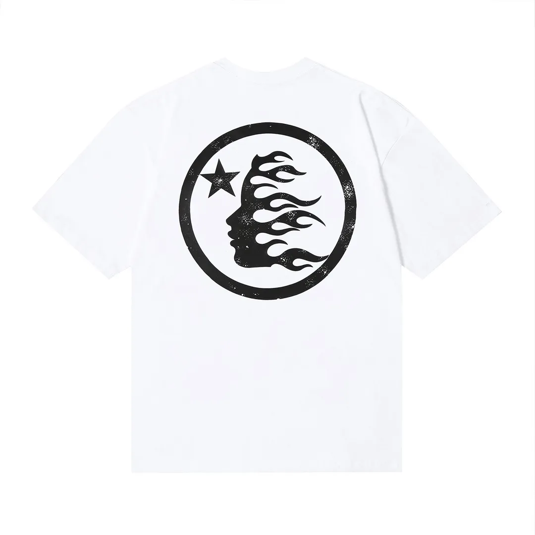 6643# P112 Hellstar American fashion high street pure cotton loose short-sleeved T-shirt Color: White Black Size: S M L XL