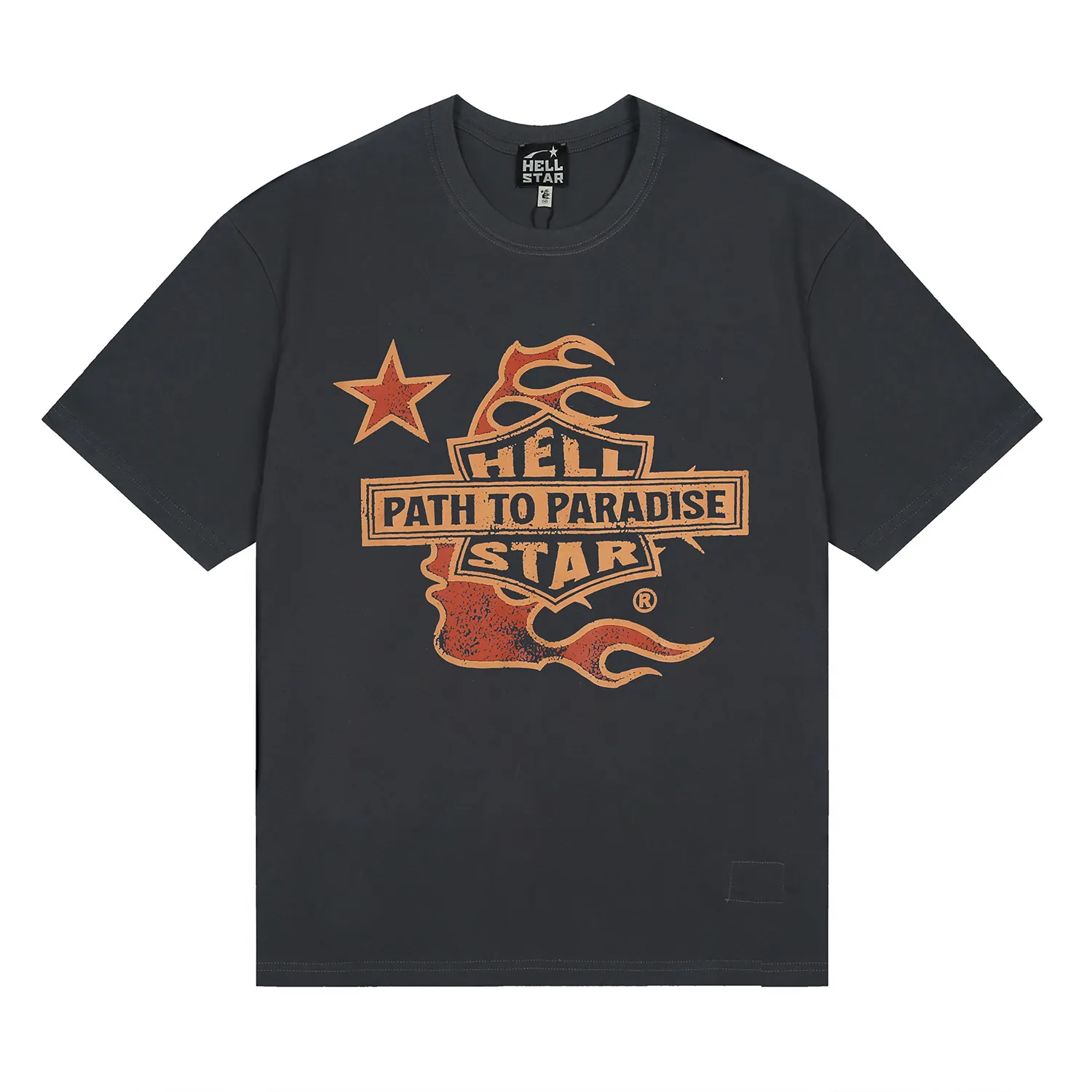 6635# P112 Hellstar American fashion high street pure cotton loose short-sleeved T-shirt Color: White Black Gray Size: S M L XL