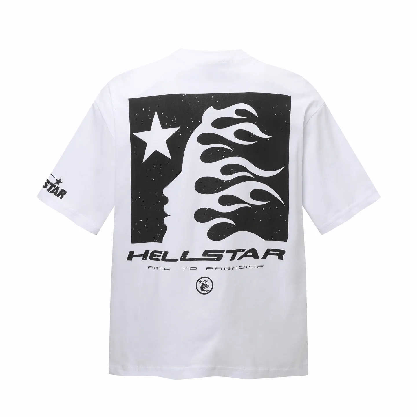 P108 Real-stock Hellstar Cross-border European and American style, street fashion brand pure cotton T-shirt Fabric (fabric): 32 pieces of 240g heavy combed double yarn pure cotton Size (size): S-M- L- X L Color (colour): white 👉
