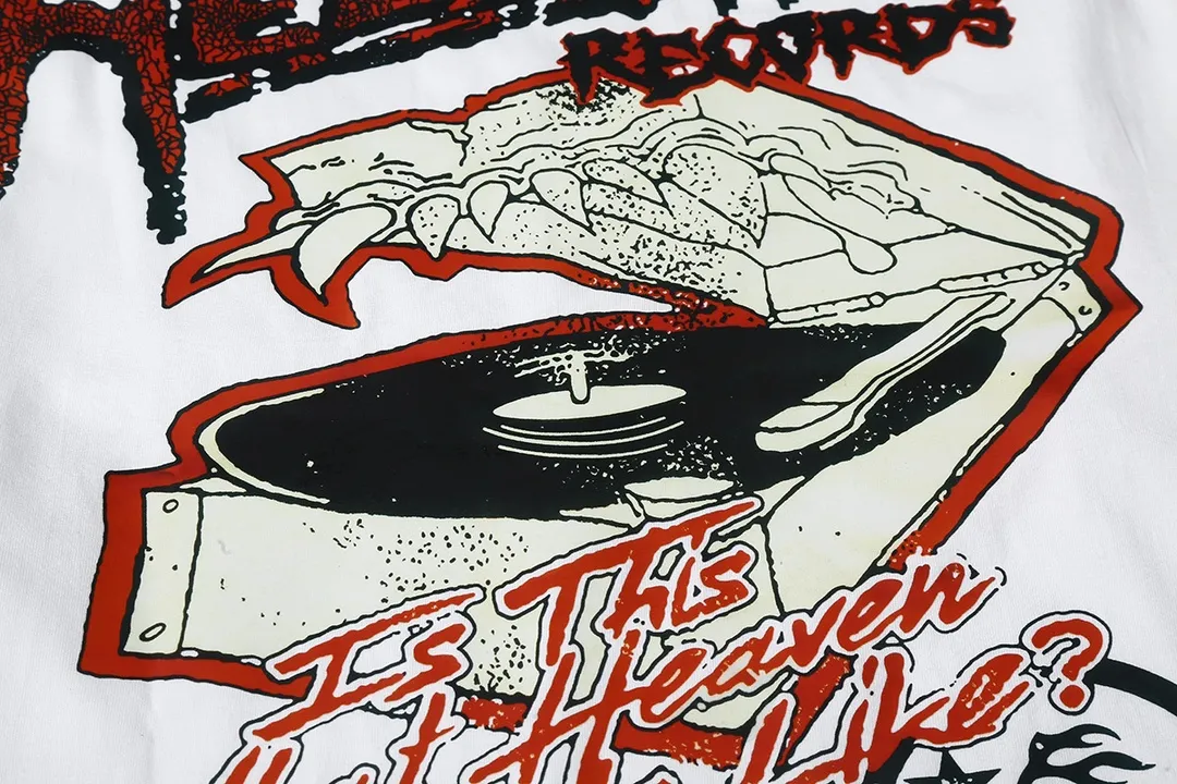 5508# P136 Hellstar Hellstar letter print lightning high street men and women hip-hop loose long-sleeved T-shirt Color: White Black Size: S M L XL