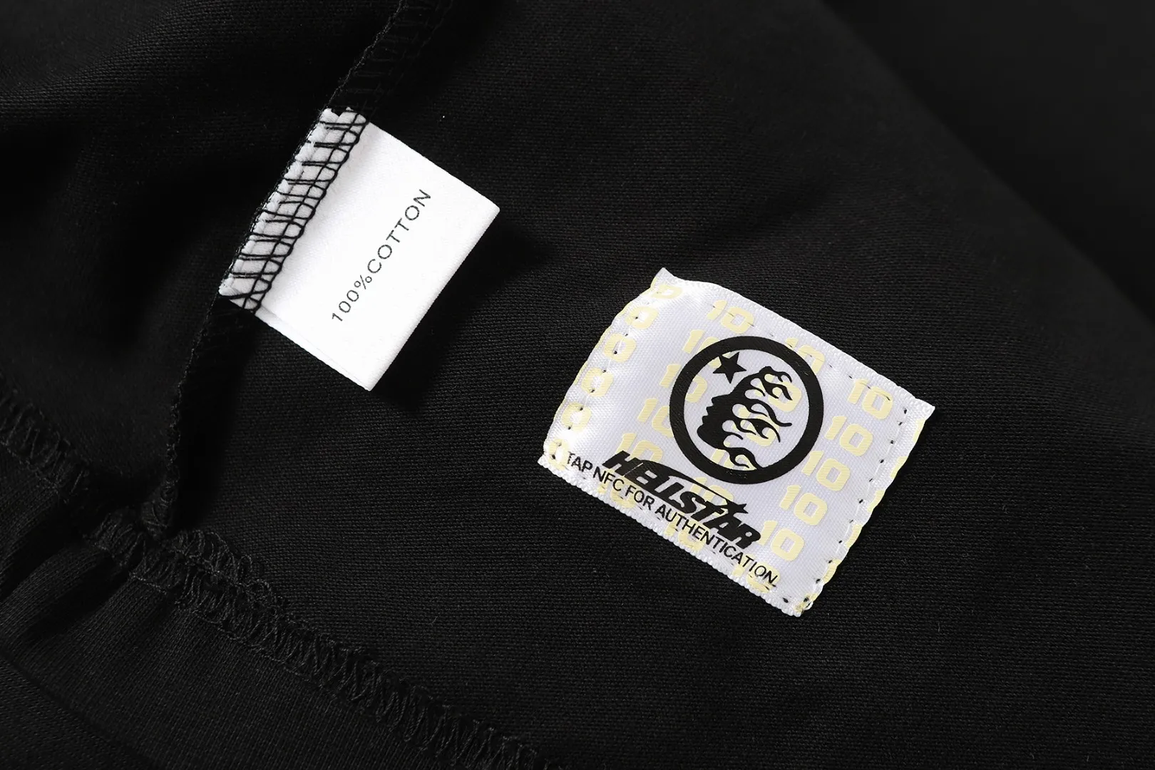 P140 Real-stock Hellstar Cross-border European and American style/street fashion brand pure cotton long-sleeved T-shirt Fabric (fabric): High-density 26-count 270-gram heavy combed double yarn pure cotton Size (size): S-M- L- X L Color (colour): Active black/apricot 👉