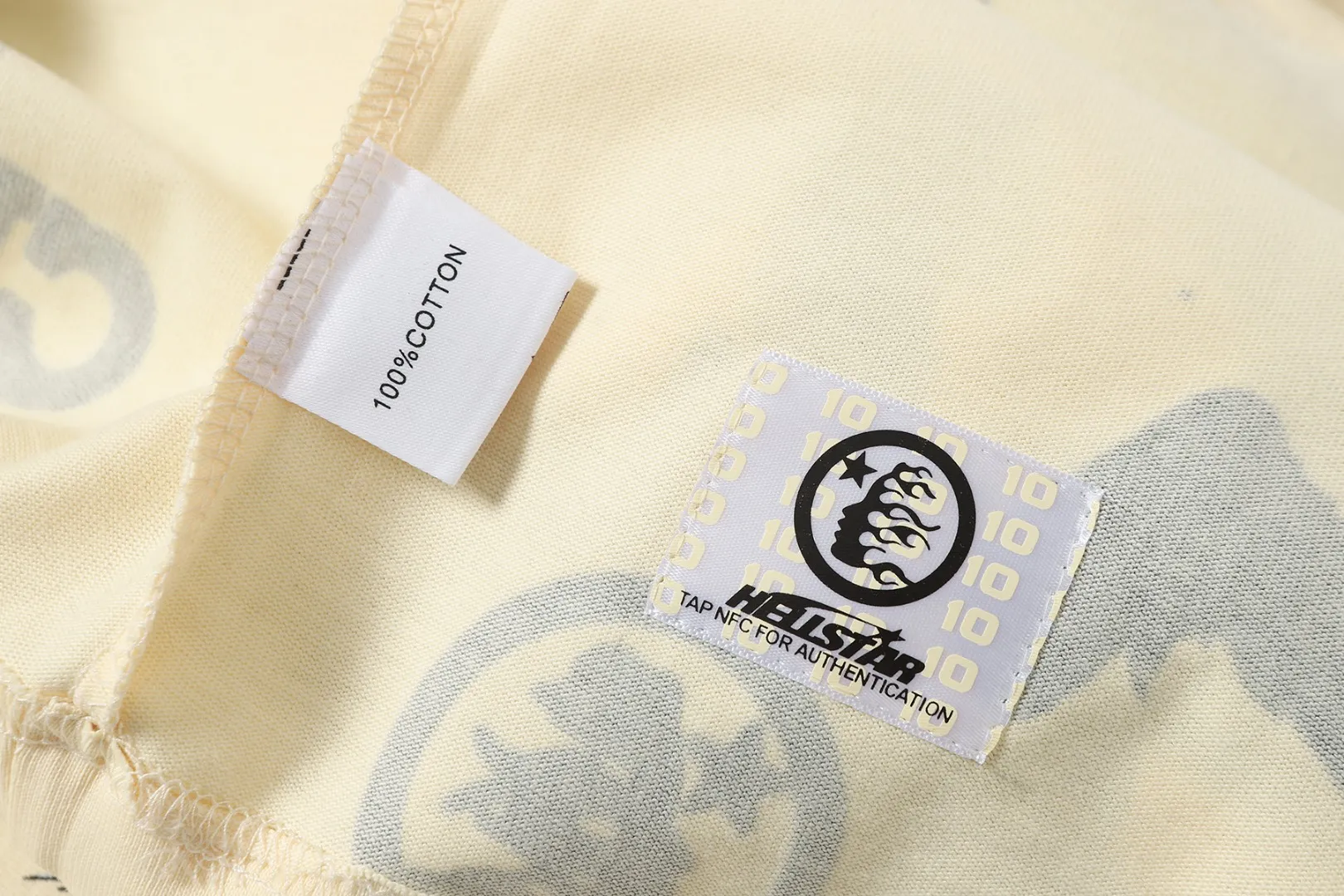 P140 Real-stock Hellstar Cross-border European and American style/street fashion brand pure cotton long-sleeved T-shirt Fabric (fabric): High-density 26-count 270-gram heavy combed double yarn pure cotton Size (size): S-M- L- X L Color (colour): Active black/apricot 👉