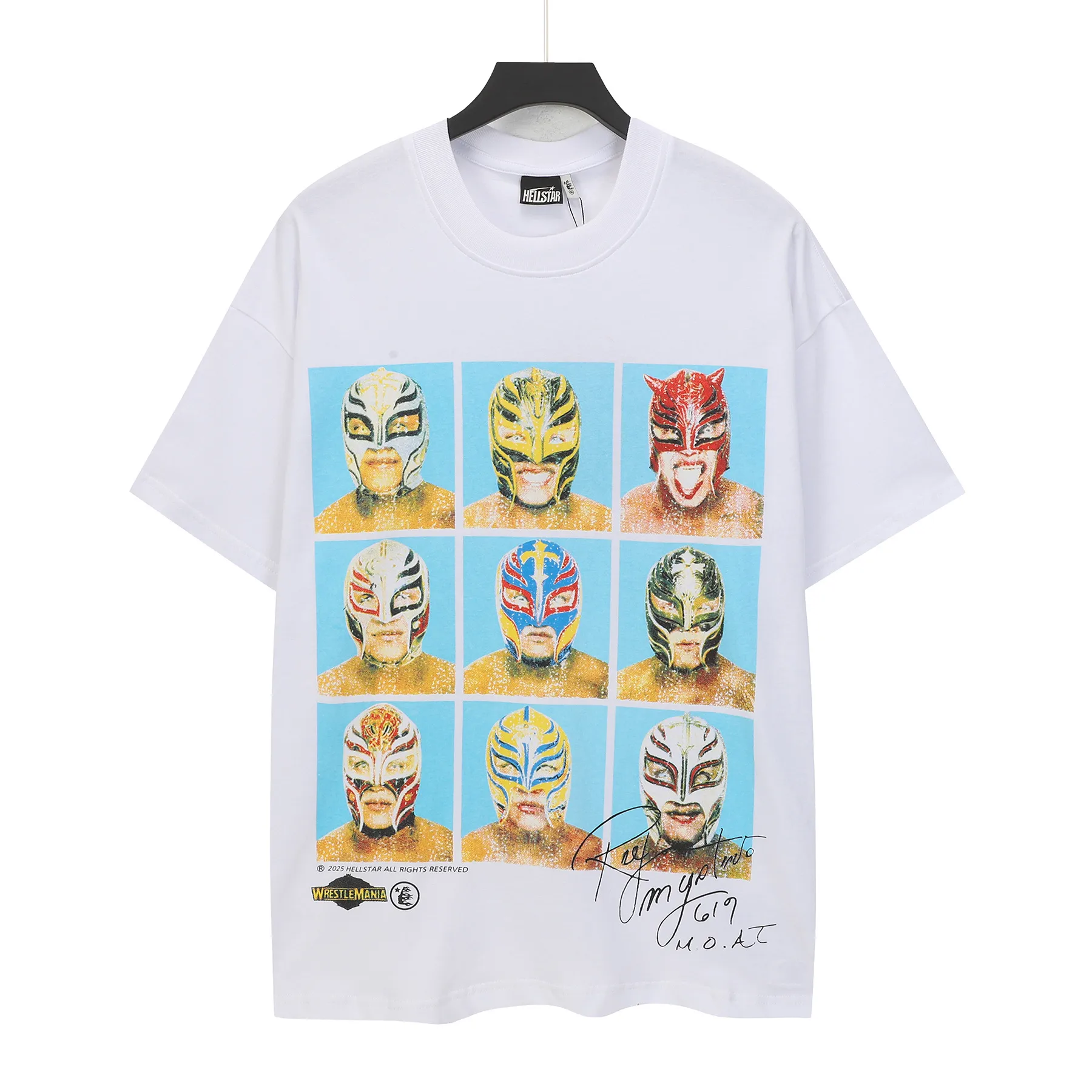 P108 Real-stock Hellstar Cross-border European and American style, street fashion brand pure cotton T-shirt Fabric (fabric): 32 pieces of 240g heavy combed double yarn pure cotton Size (size): S-M- L- X L Color (colour): white