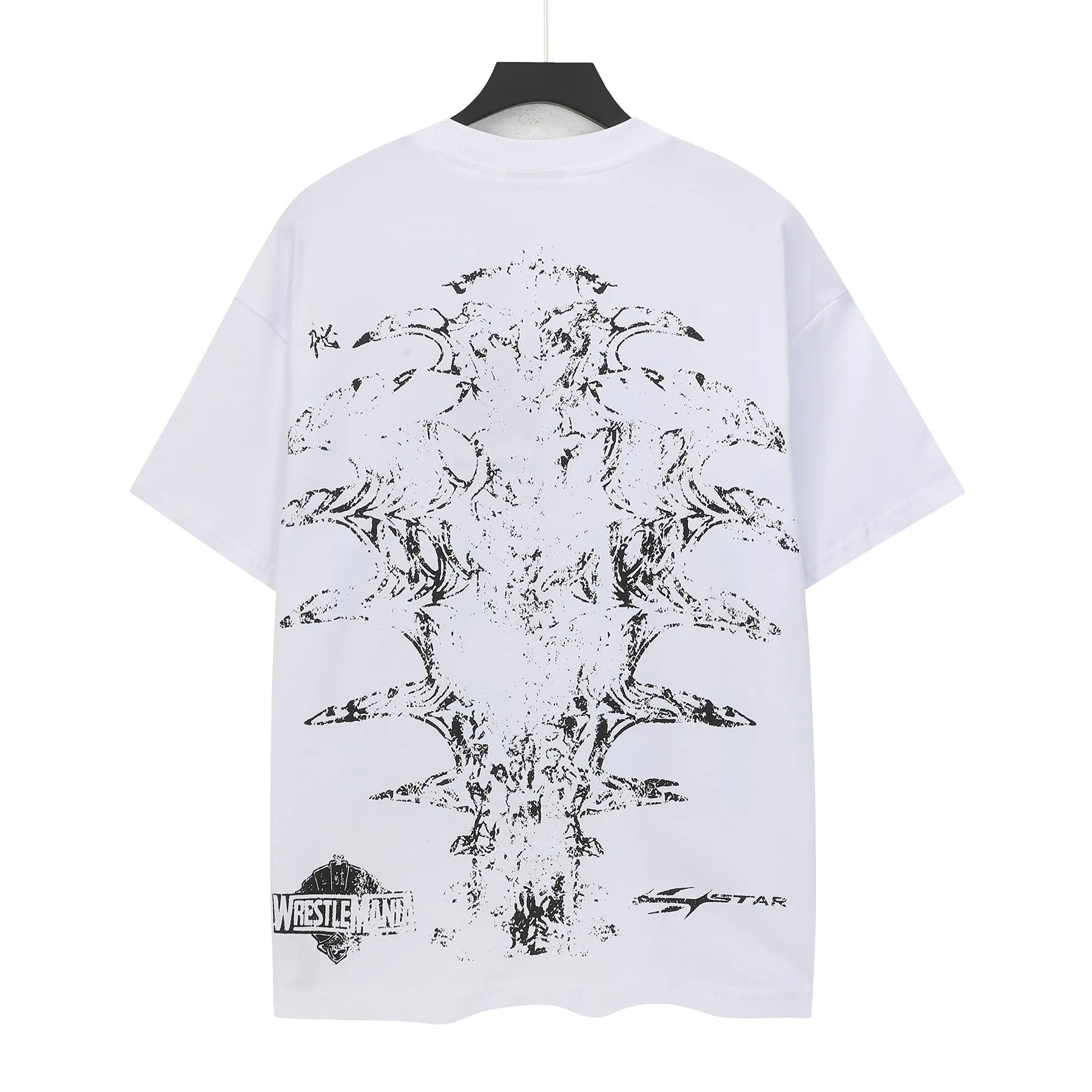 P108 Real-stock Hellstar Cross-border European and American style, street fashion brand pure cotton T-shirt Fabric (fabric): 32 pieces of 240g heavy combed double yarn pure cotton Size (size): S-M- L- X L Color (colour): white