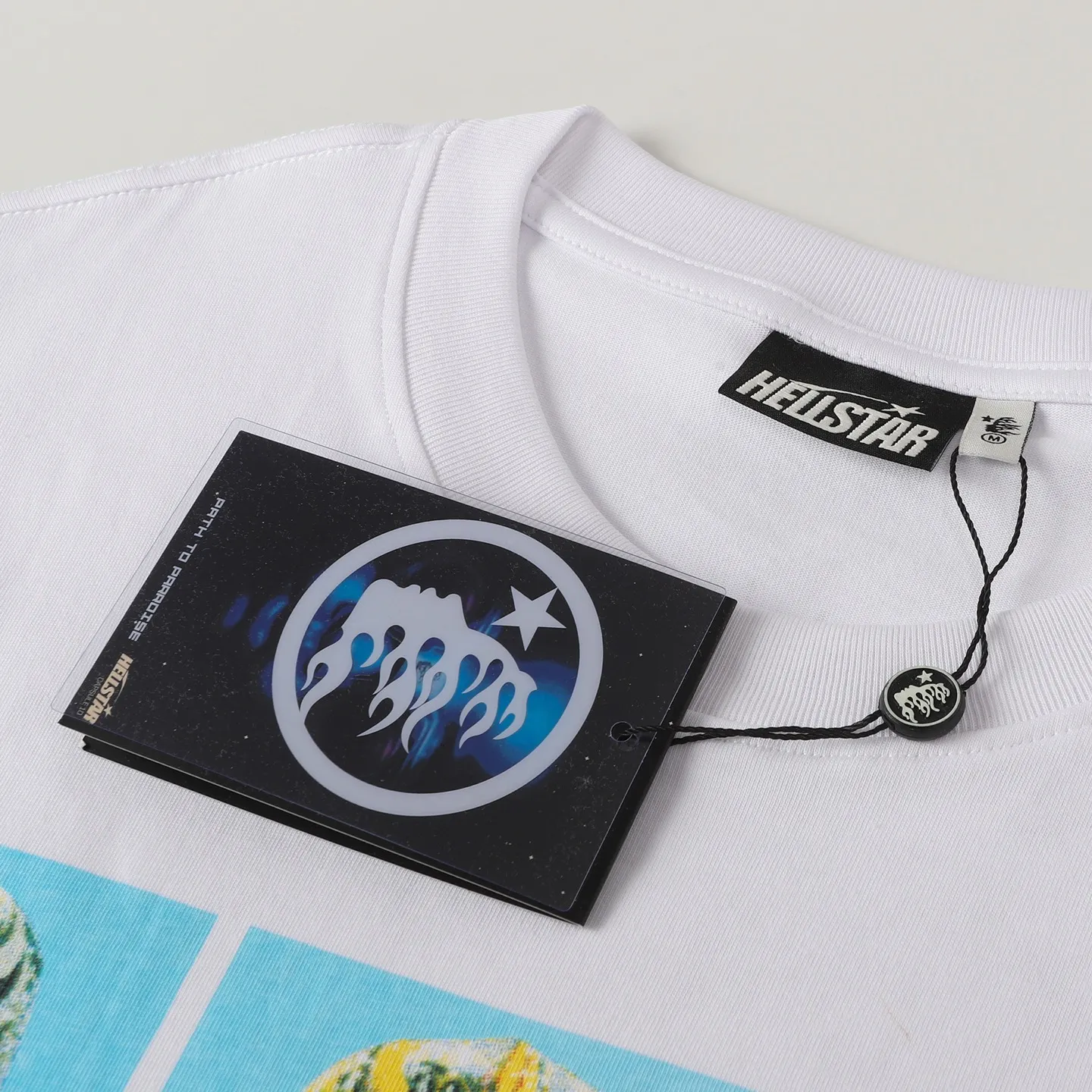 P108 Real-stock Hellstar Cross-border European and American style, street fashion brand pure cotton T-shirt Fabric (fabric): 32 pieces of 240g heavy combed double yarn pure cotton Size (size): S-M- L- X L Color (colour): white