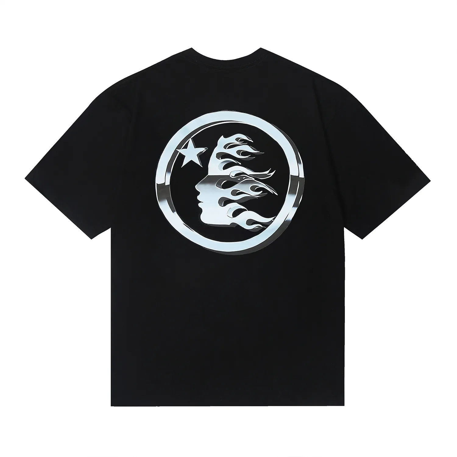 6691# P112 Hellstar American fashion high street pure cotton loose short-sleeved T-shirt Color: White Black Size: S M L XL