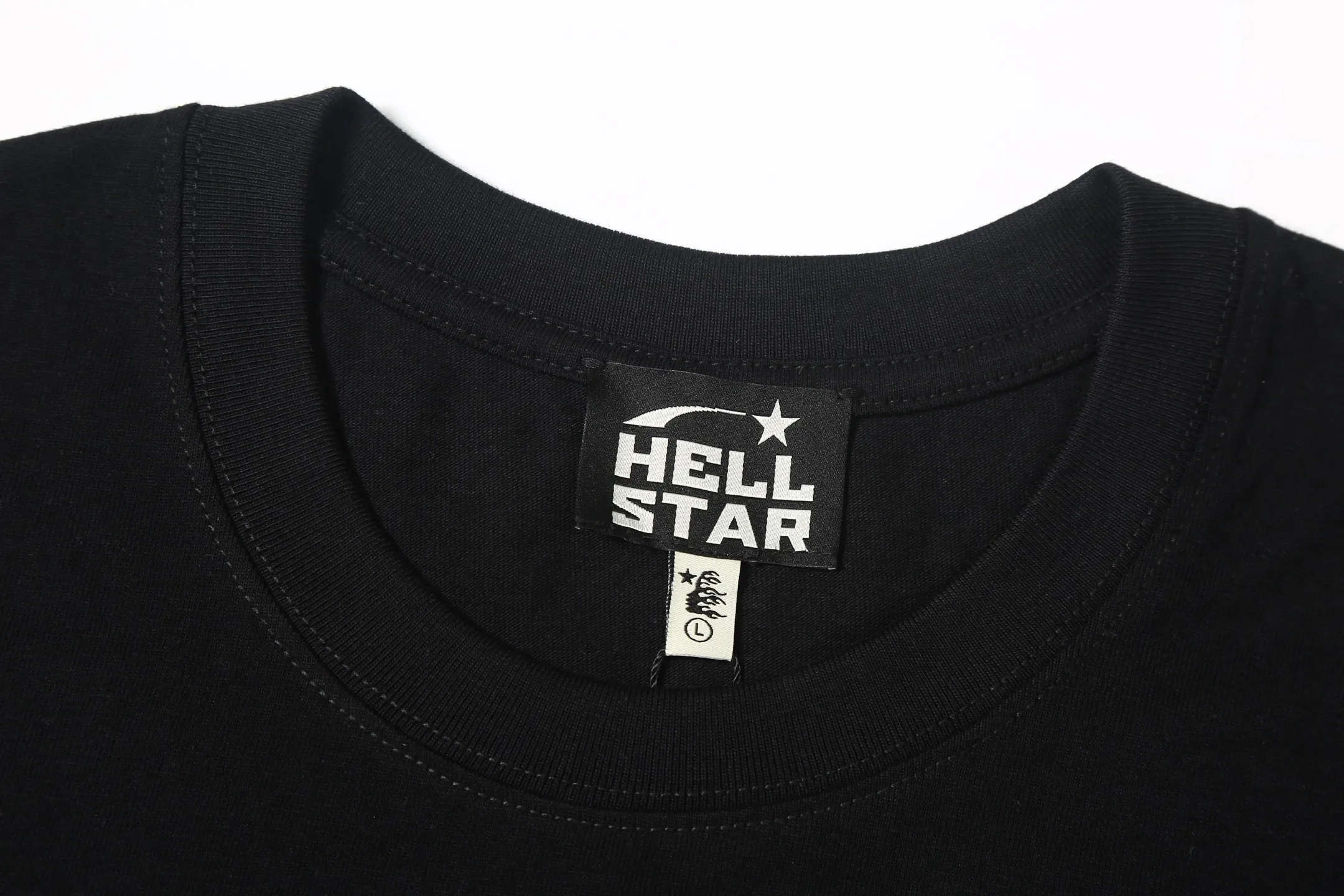 6603# P116 Beautiful fashion hell star ins same style retro print summer high street men and women loose casual hip hop short-sleeved T-shirt Color: white black apricot code number: S M L XL
