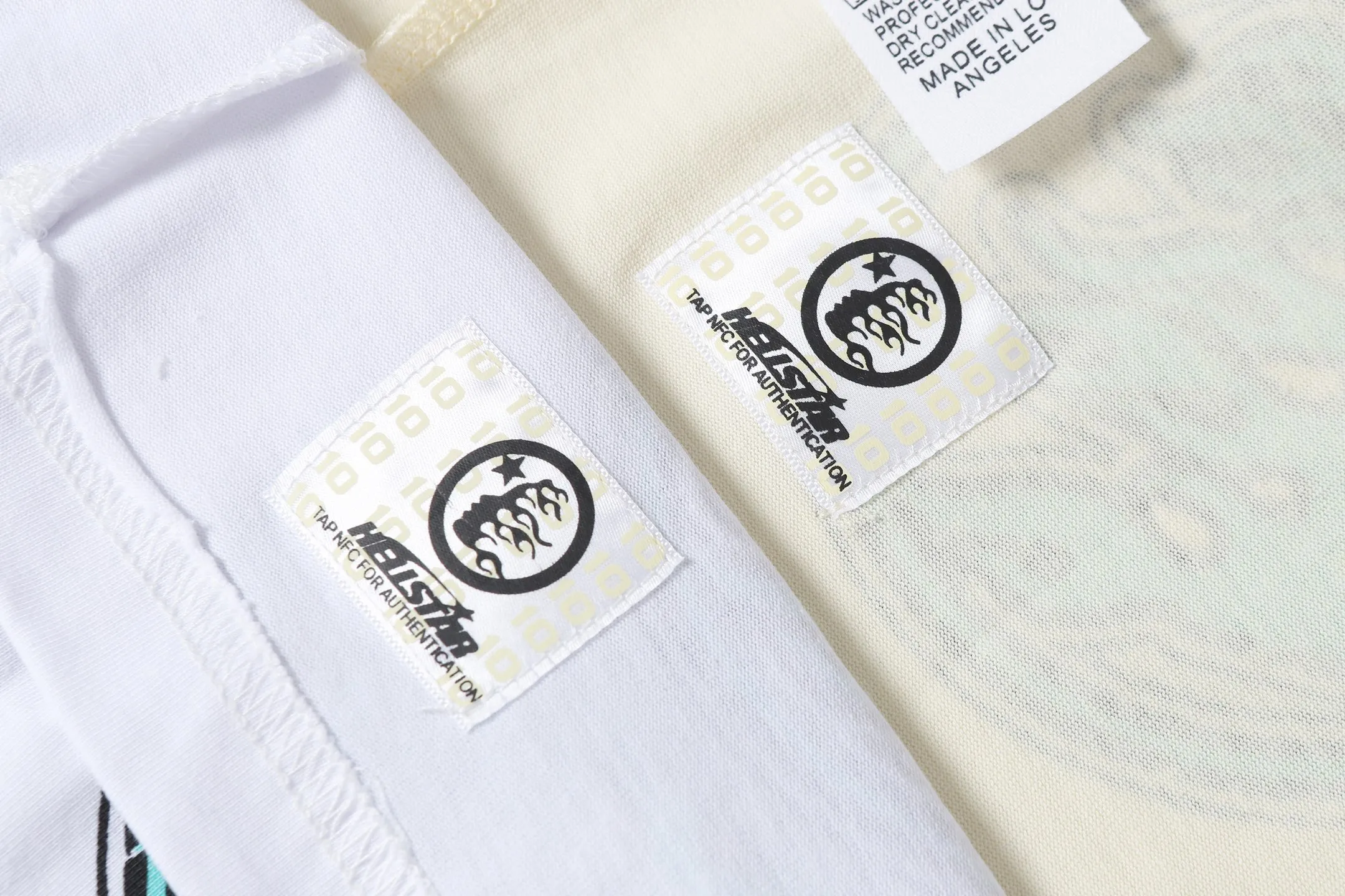 P108 Real-stock Hellstar Cross-border European and American style, street fashion brand pure cotton T-shirt Fabric (fabric): 32 counts of 240g heavy combed double yarn pure cotton Size (size): S-M- L- X L Color (colour): white, apricot