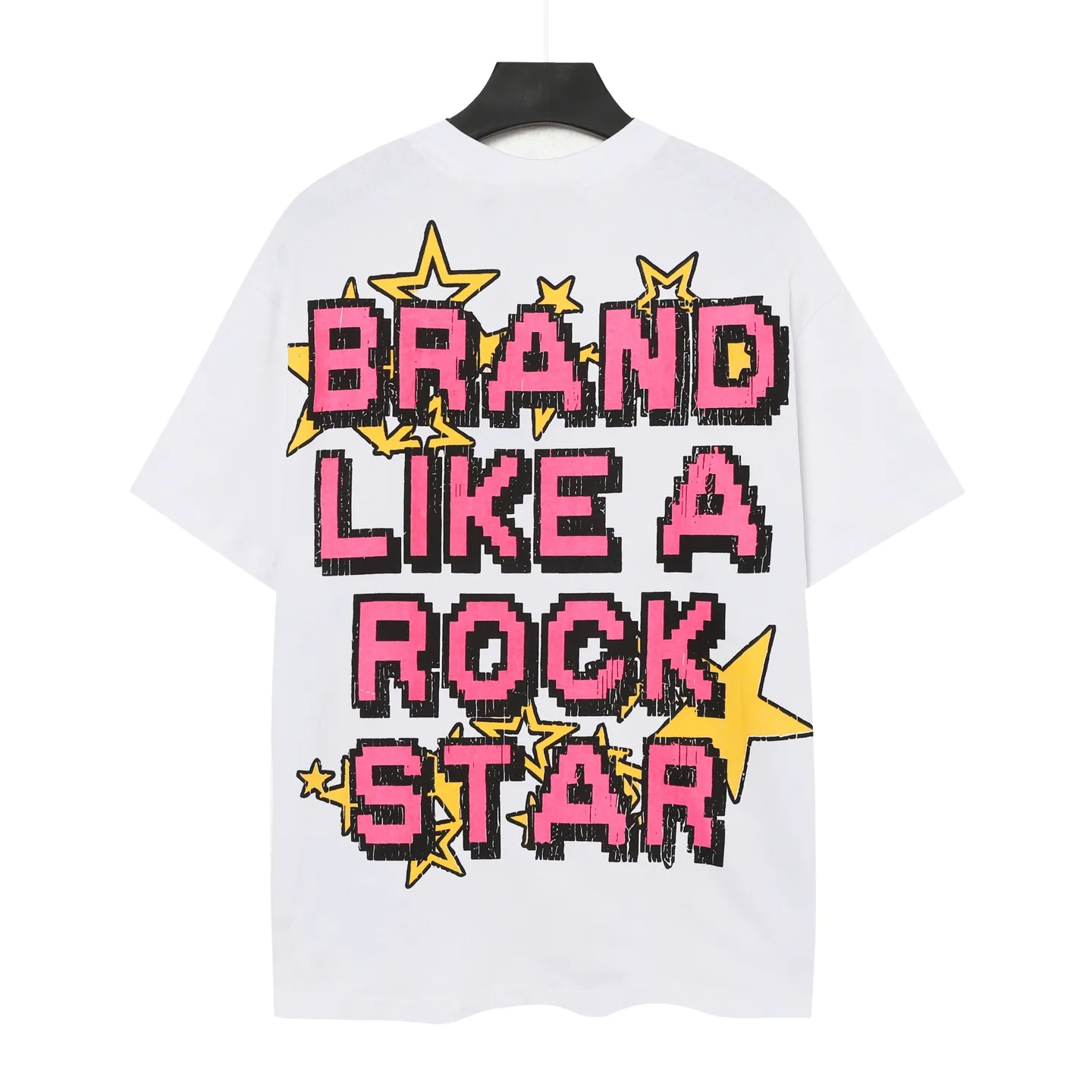 P108 Real-stock Hellstar Cross-border European and American style, street fashion brand pure cotton T-shirt Fabric (fabric): 32 counts of 240g heavy combed double yarn pure cotton Size (size): S-M- L- X L Color (colour): white, apricot