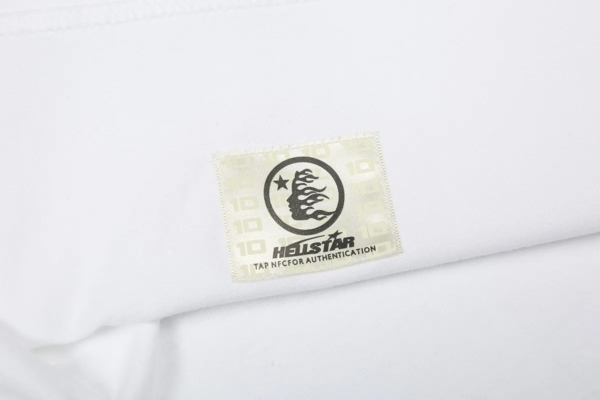 6796# P116 Hellstar American fashion high street pure cotton loose short-sleeved T-shirt Color: White Size: S M L XL
