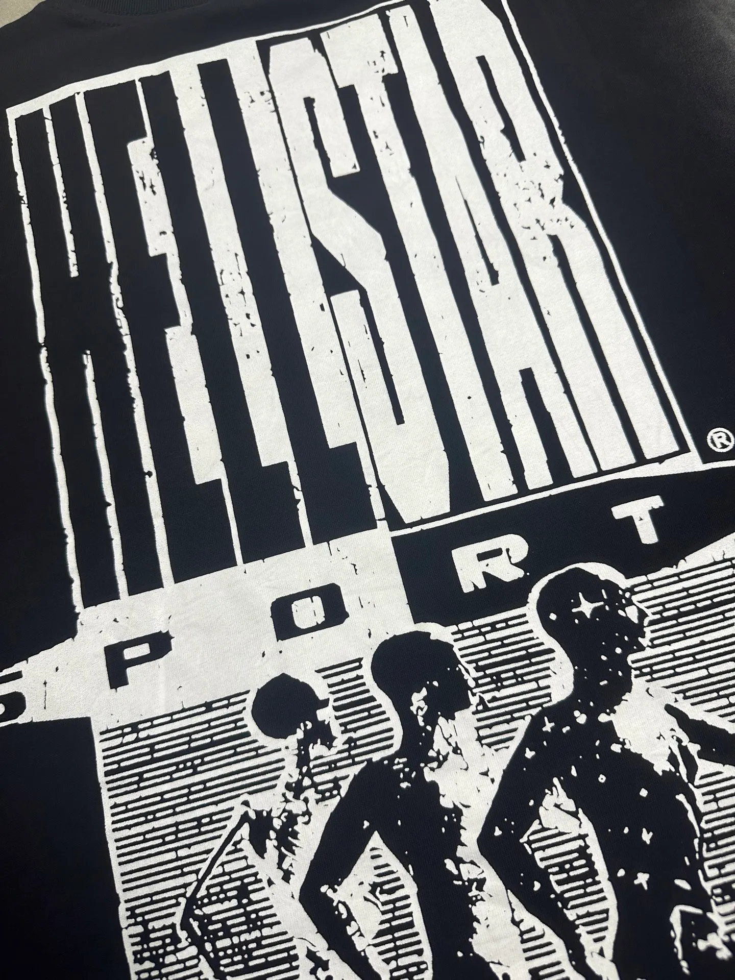 P124 Hellstar Hellstar Cross-border European and American style street fashion brand pure cotton T-shirt Fabric (fabric): 32 counts 250g washed combed double yarn pure cotton Size (size): S-M- L- X L Color (colour): Washed black (spray Ma Liu)