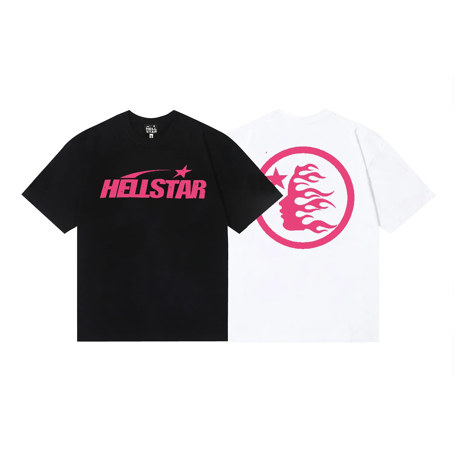 6699# P112 Hellstar American fashion high street pure cotton loose short-sleeved T-shirt Color: White Black Size: S M L XL
