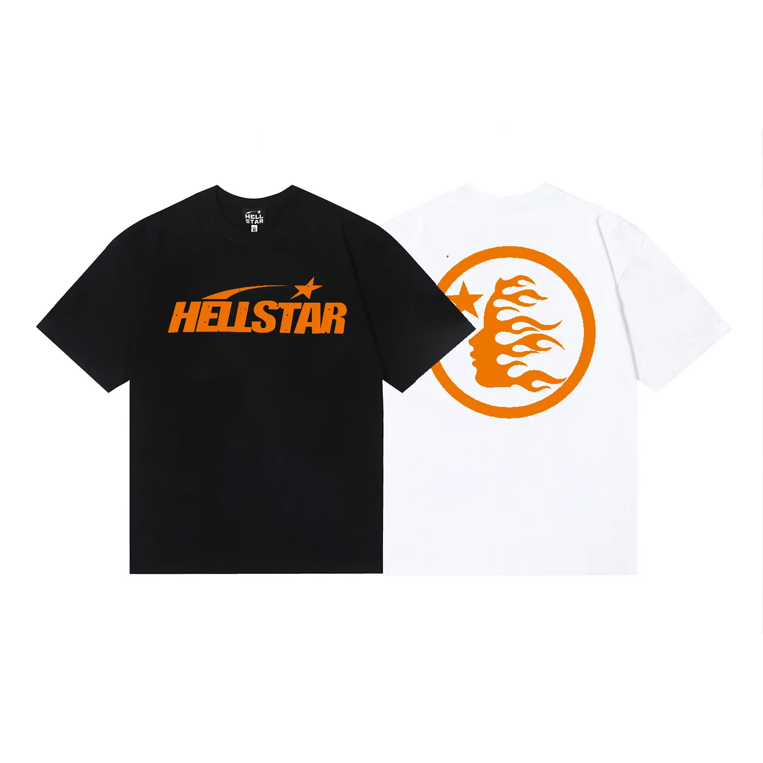 6702# P112 Hellstar American fashion high street pure cotton loose short-sleeved T-shirt Color: White Black Size: S M L XL