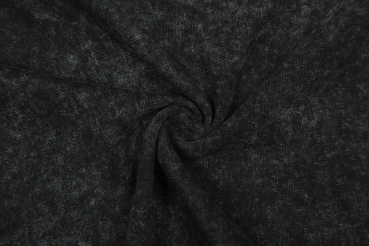 7725# P124 Washed Hellstar Hellstar ins same style retro printed tops for men and women, casual and trendy pure cotton washed short-sleeved T-shirt Color: Black Size: S M L XL