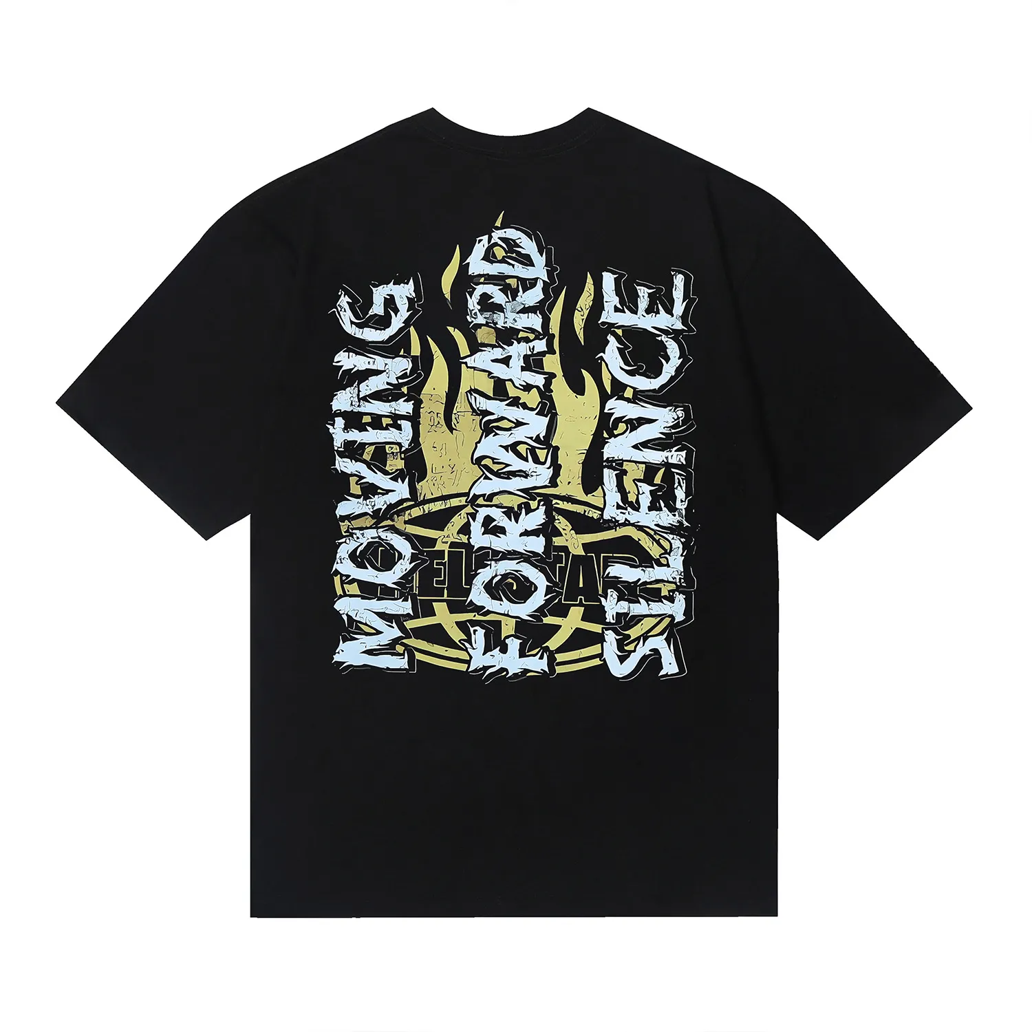 6661# P116 Hellstar American fashion high street pure cotton loose short-sleeved T-shirt Color: White Black Size: S M L XL