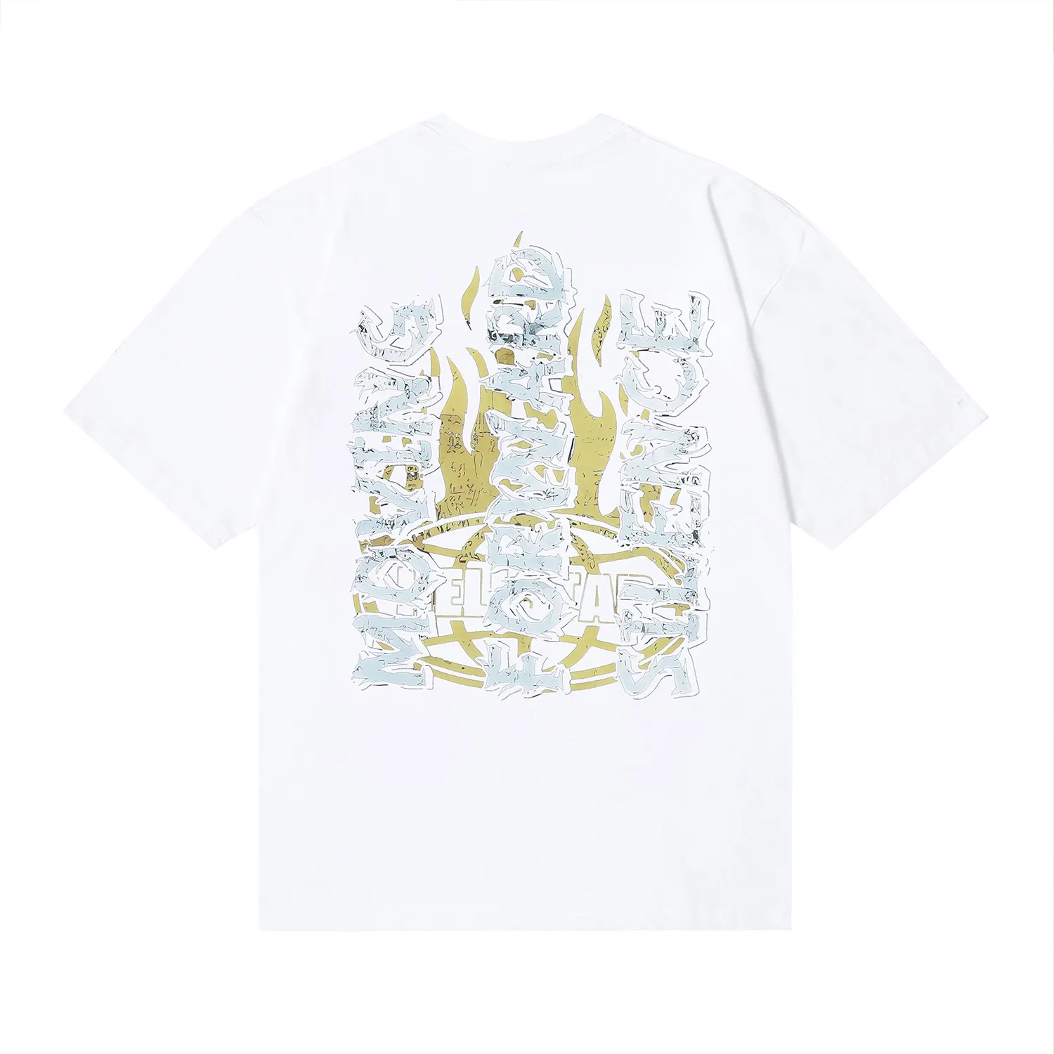 6661# P116 Hellstar American fashion high street pure cotton loose short-sleeved T-shirt Color: White Black Size: S M L XL