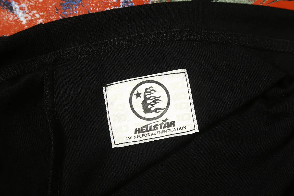 6609# P116 American Hellstar studios Lovers Tee portrait flame heart men and women pure cotton short-sleeved T-shirt Color: White Black Size: S M L XL