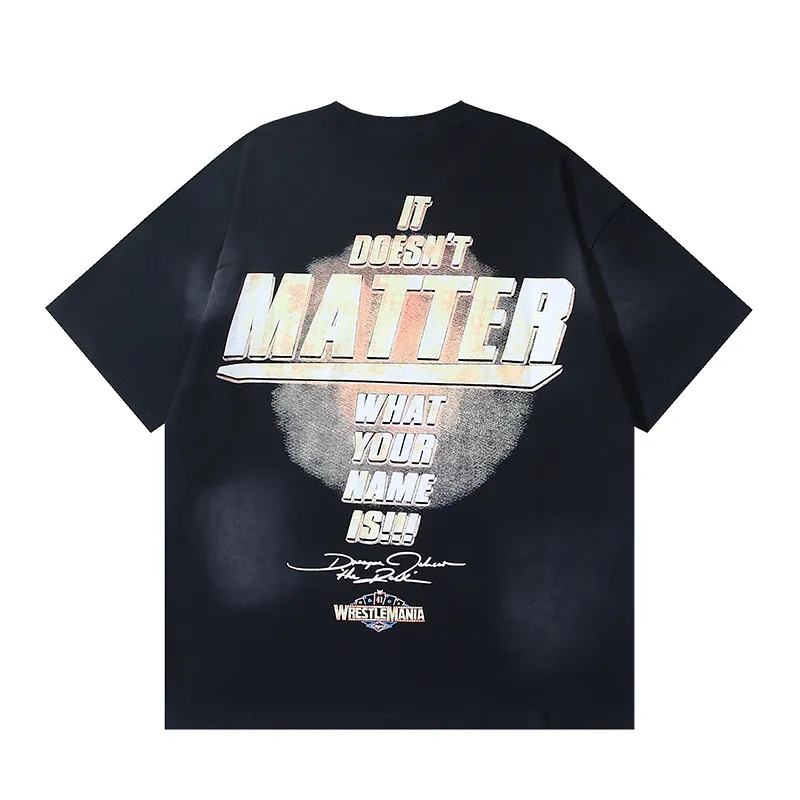 P130 6762#washed black Real shot Hellstar washed retro beauty trendy printed short-sleeved T-shirt Fabric: 250g 32 count fine cotton double yarn pure cotton Color: washed black Size: S M L XL