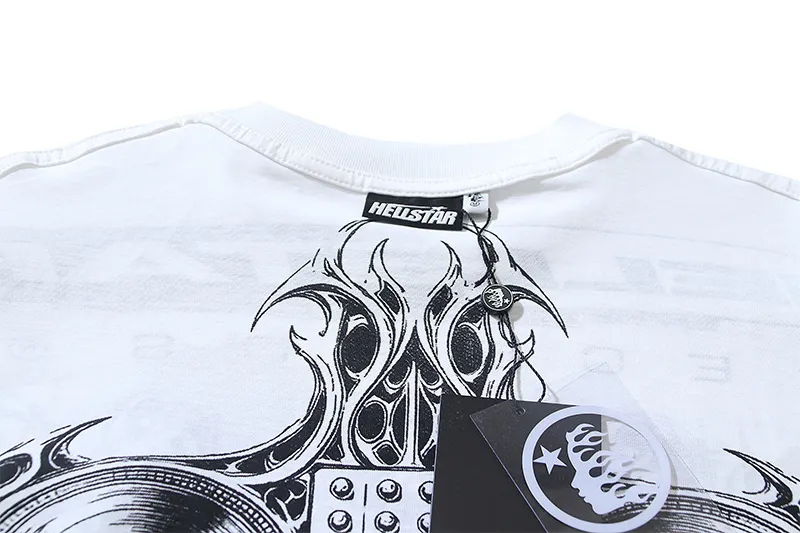P160 Reversible Real Shots Hellstar Hellstar Beauty Reversible Pure Cotton Loose Bottoming Long Sleeve T-Shirt Long T Fabric: 270g 32 Count Fine Cotton Double Yarn Pure Cotton Color: White Reversible Size: S M L XL