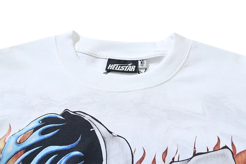 P160 Reversible Real Shots Hellstar Hellstar Beauty Reversible Pure Cotton Loose Bottoming Long Sleeve T-Shirt Long T Fabric: 270g 32 Count Fine Cotton Double Yarn Pure Cotton Color: White Reversible Size: S M L XL