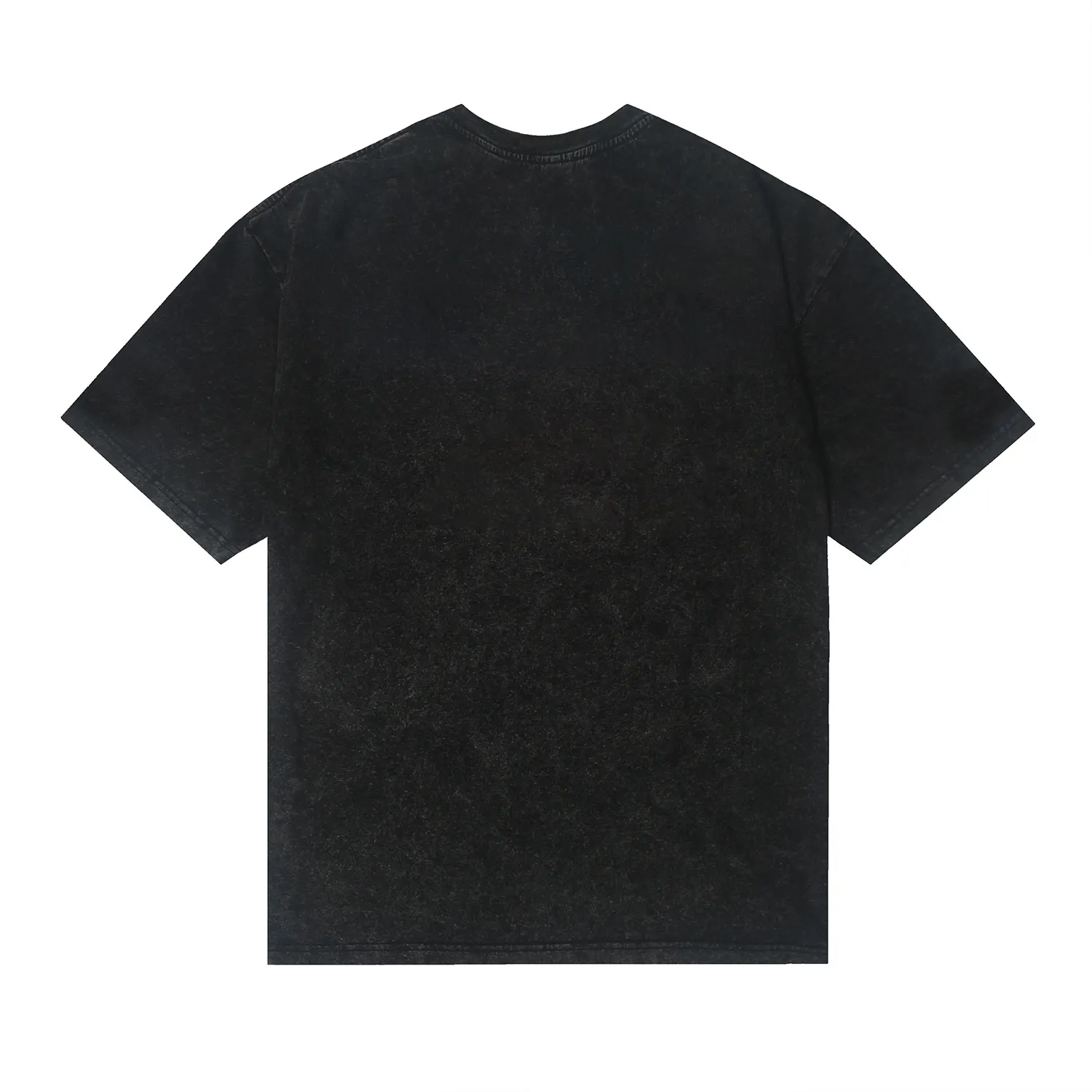 7728# P118 Washed Hellstar Hellstar ins same style retro printed tops for men and women, casual and trendy pure cotton washed short-sleeved T-shirt Color: Black Size: S M L XL