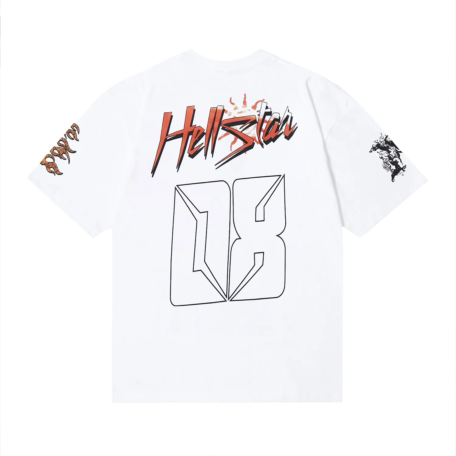 6602# P116 Hellstar Hellstar 08 digital mesh sports basketball training loose short-sleeved tee for men and women Color: White Black Size: S M L XL