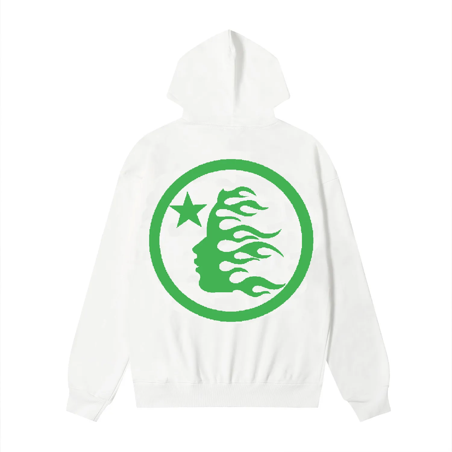 9913# P196 Ins American hip-hop trendy brand hellstar letter printed high street loose hooded pullover sweatshirt for men and women Color: Black White Size: S M L XL
