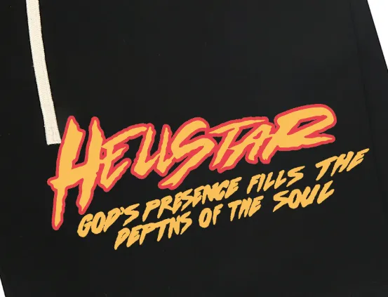 1104# P150 Hellstar pure cotton terry 350g printed casual shorts Color: black floral gray Size: S M L XL