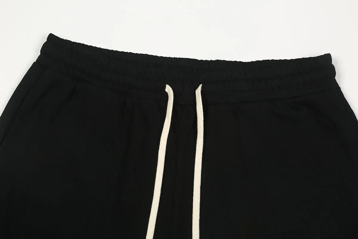 1104# P150 Hellstar pure cotton terry 350g printed casual shorts Color: black floral gray Size: S M L XL