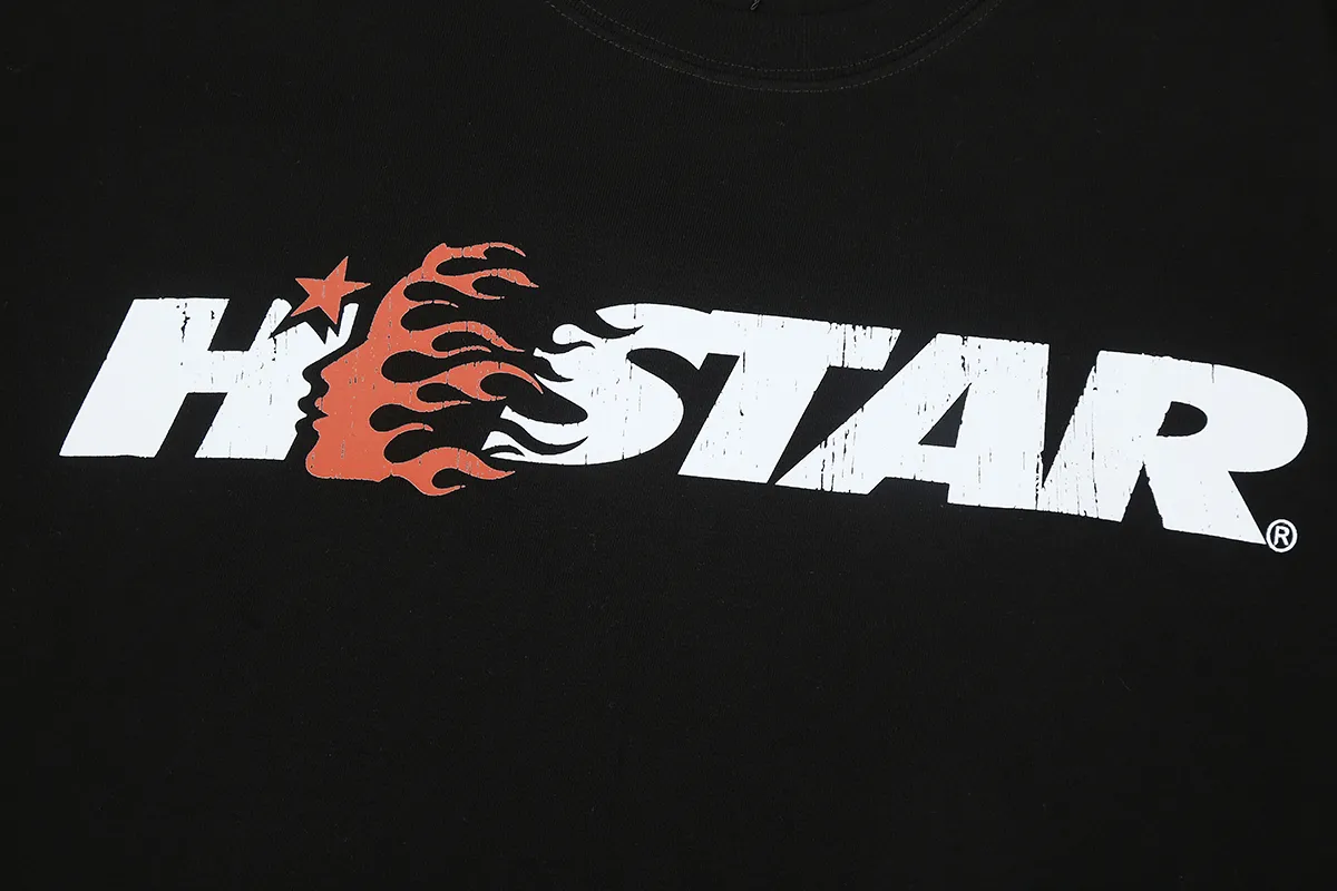 6690# P112 Hellstar American fashion high street pure cotton loose short-sleeved T-shirt Color: White Black Size: S M L XL