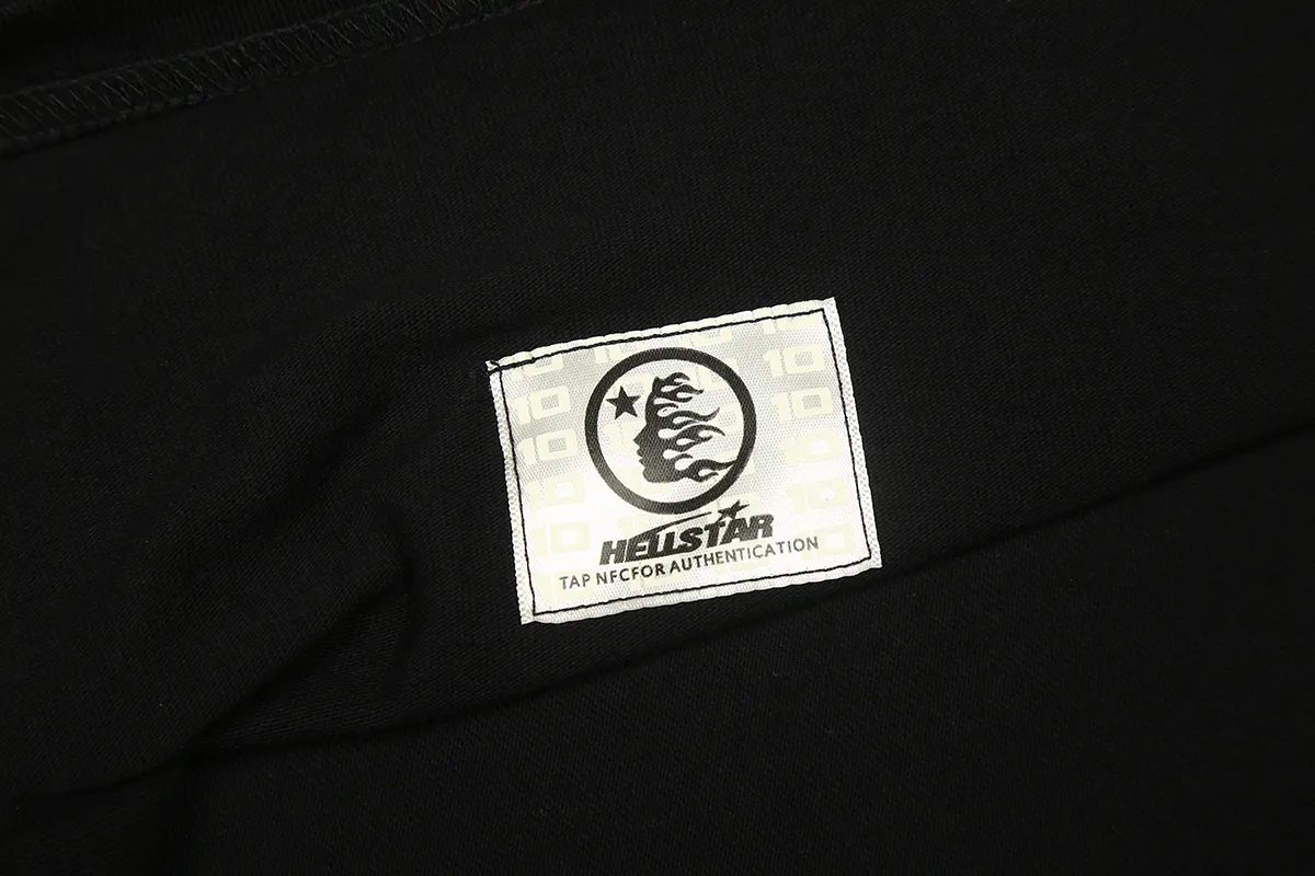 6690# P112 Hellstar American fashion high street pure cotton loose short-sleeved T-shirt Color: White Black Size: S M L XL