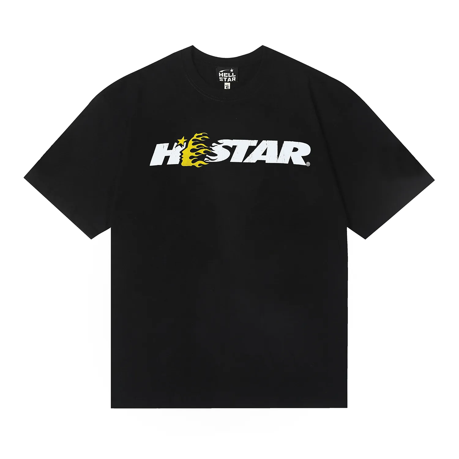 6690# P112 Hellstar American fashion high street pure cotton loose short-sleeved T-shirt Color: White Black Size: S M L XL