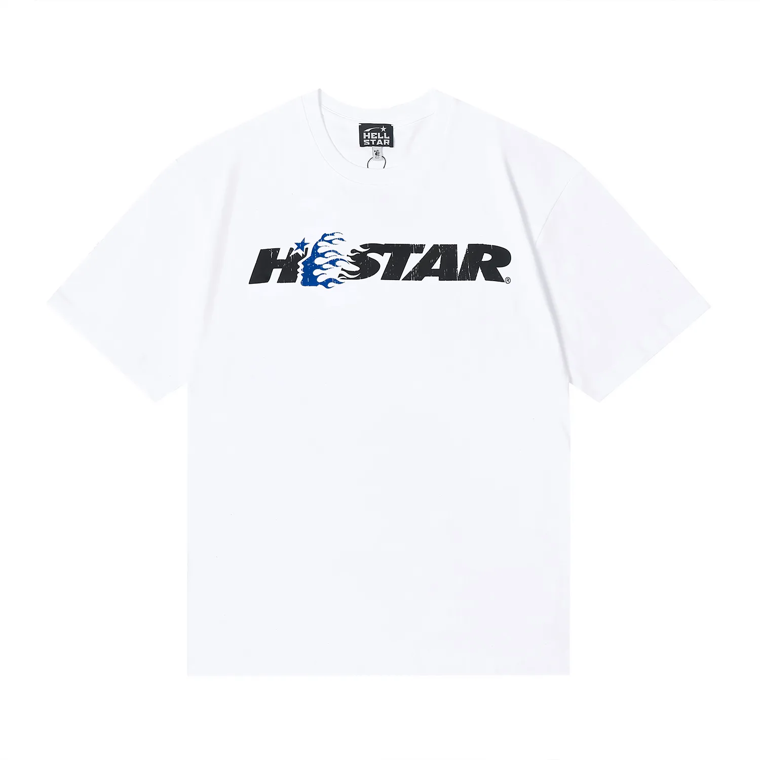 6690# P112 Hellstar American fashion high street pure cotton loose short-sleeved T-shirt Color: White Black Size: S M L XL