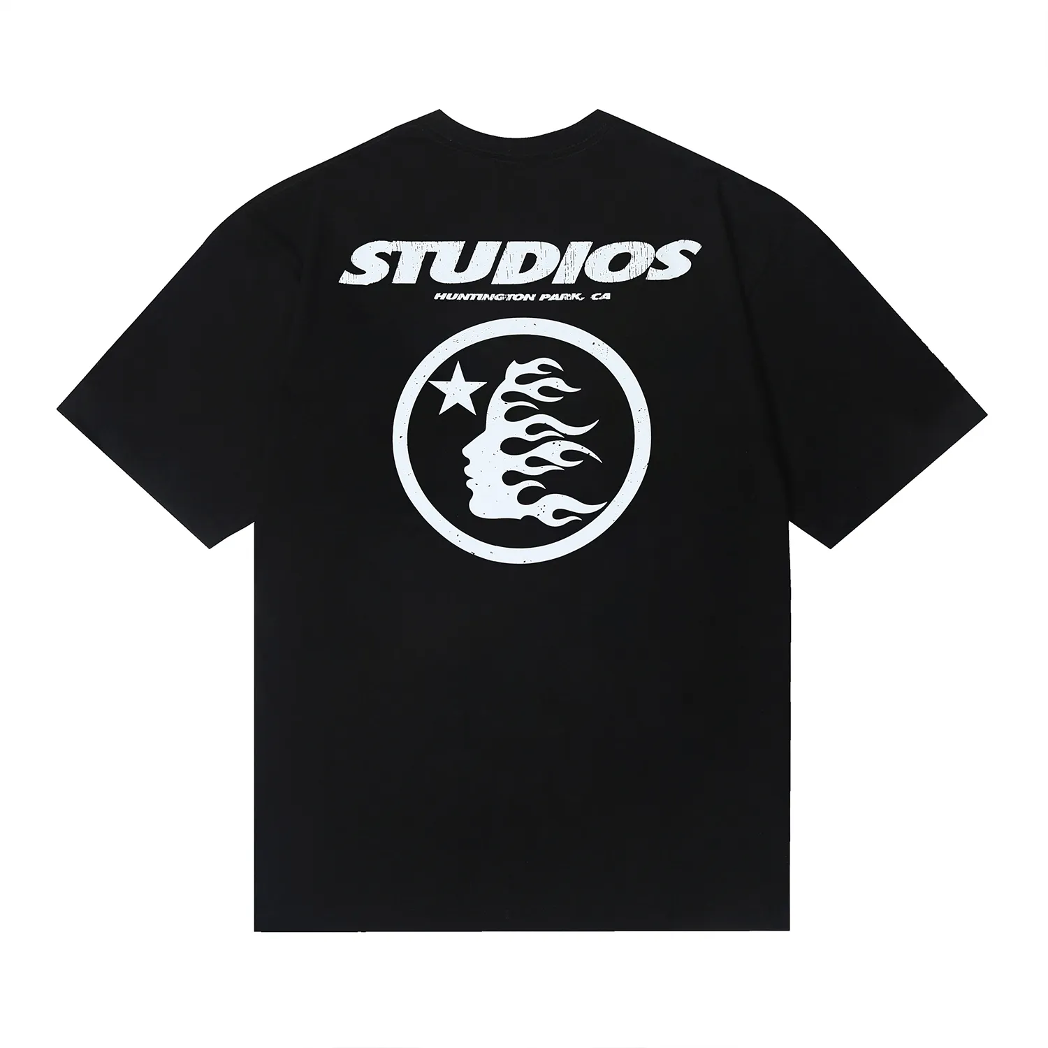 6690# P112 Hellstar American fashion high street pure cotton loose short-sleeved T-shirt Color: White Black Size: S M L XL