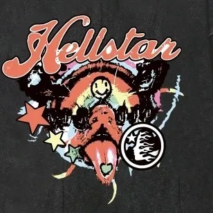2208# P176 Washed European and American trendy brand Hellstar Washed and aged American men and women couples casual loose round neck pocketless pullover sweatshirt Color: Black Size: S M L XL