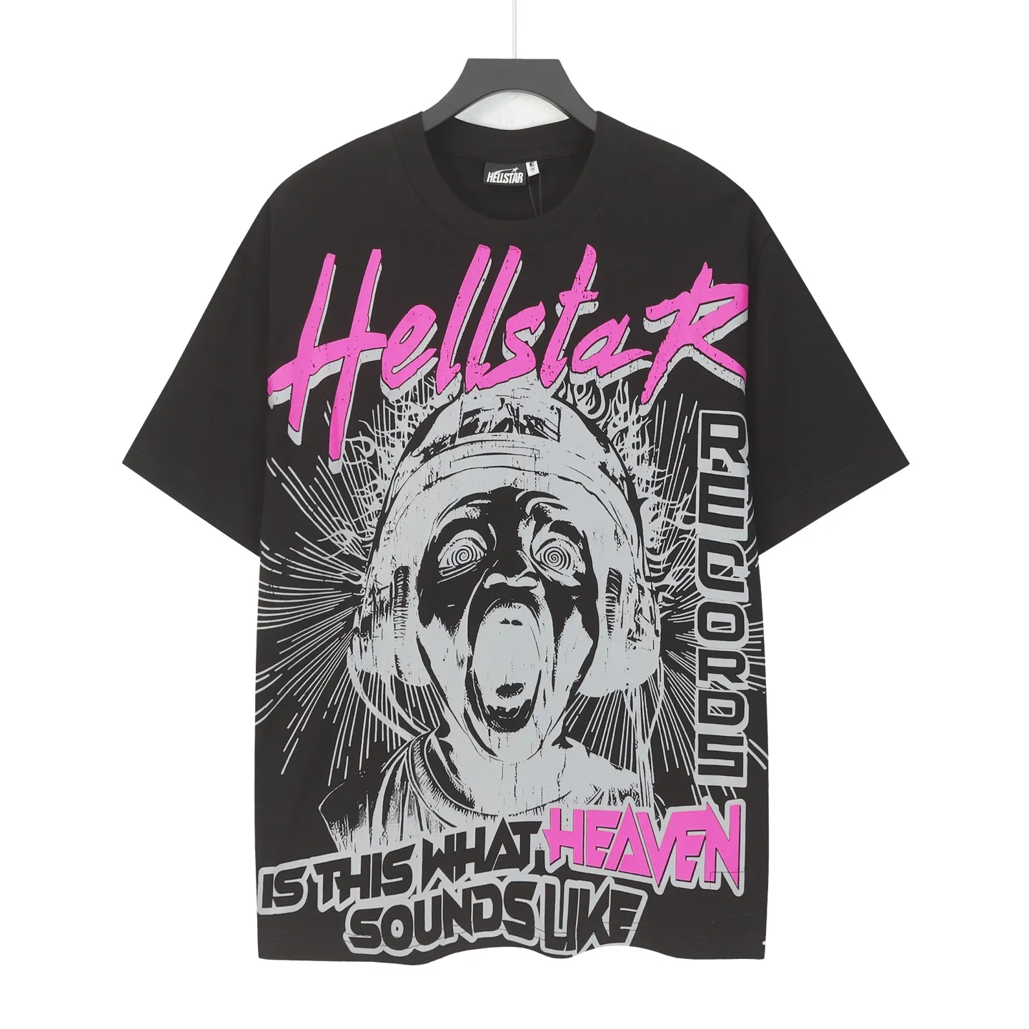 P108 Real-stock Hellstar Cross-border European and American style, street brand pure cotton T-shirt Fabric (fabric): 32 counts of 240g heavy combed double yarn pure cotton Size (size): S-M- L- X L Color (colour): Khaki/Black