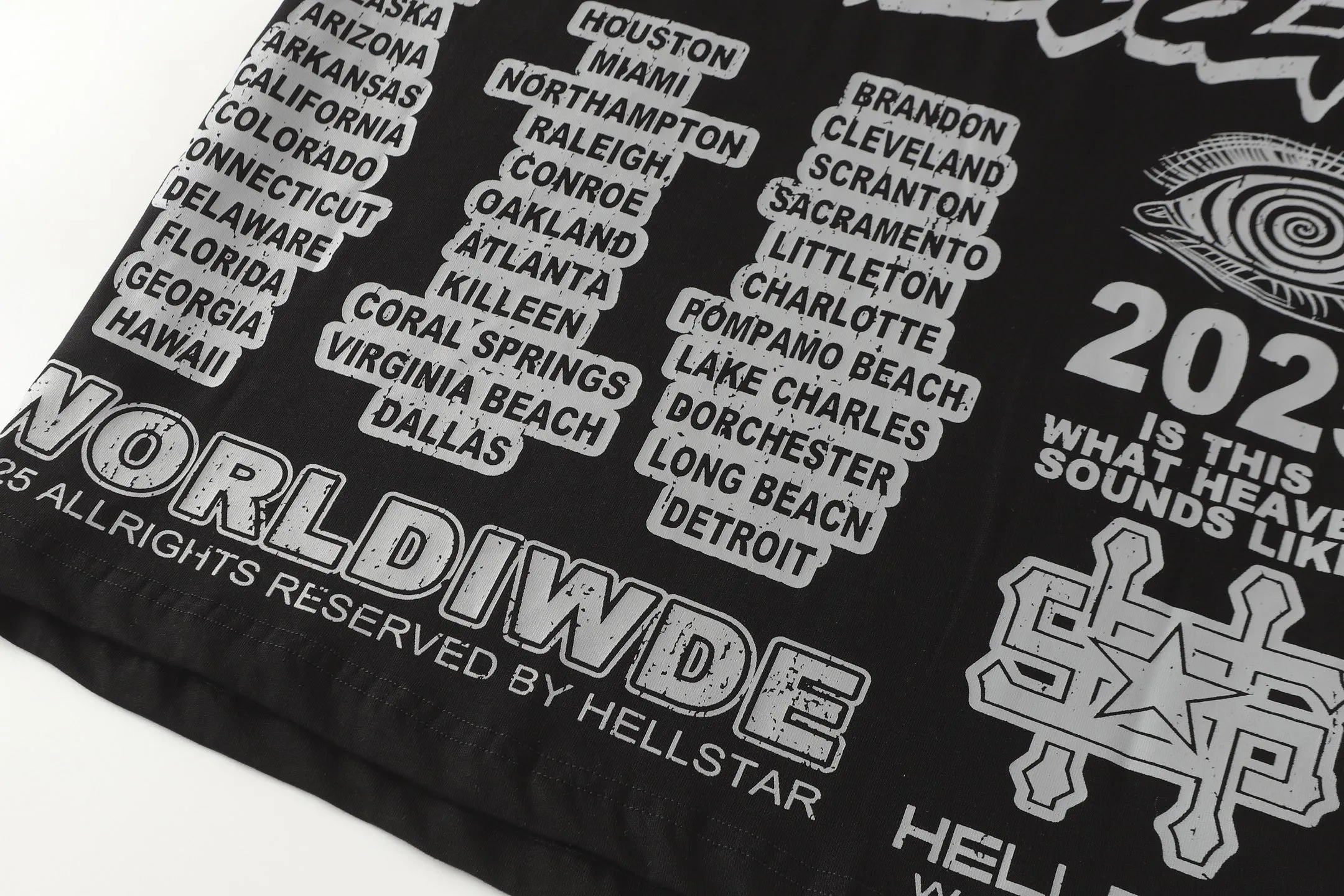 P108 Real-stock Hellstar Cross-border European and American style, street brand pure cotton T-shirt Fabric (fabric): 32 counts of 240g heavy combed double yarn pure cotton Size (size): S-M- L- X L Color (colour): Khaki/Black
