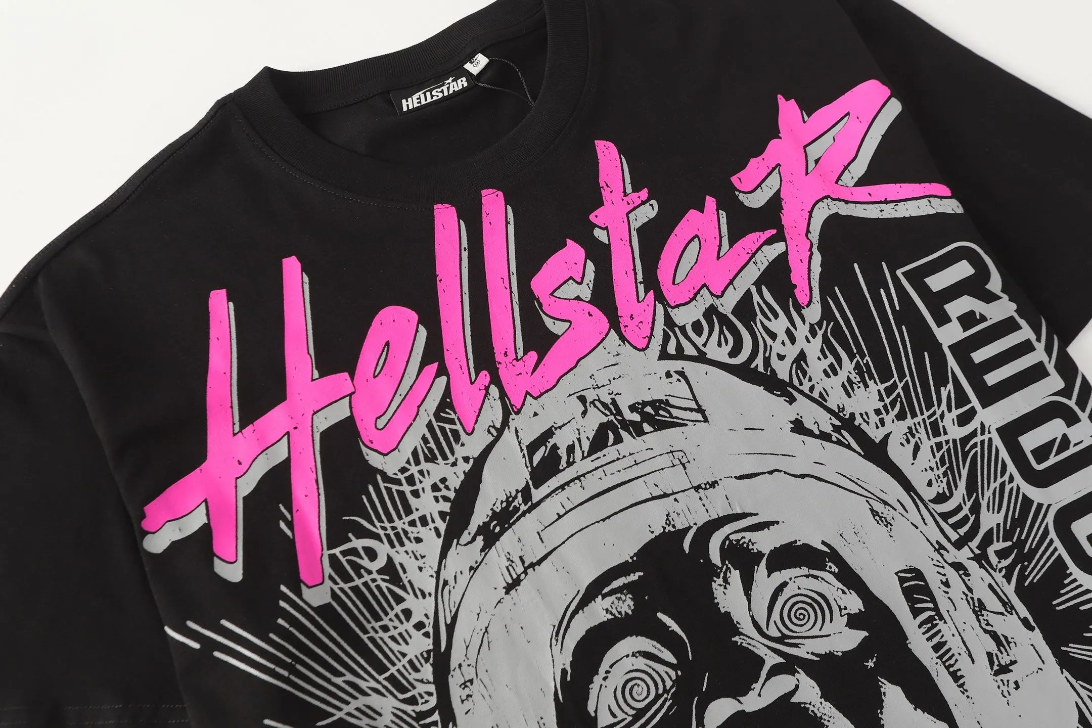 P108 Real-stock Hellstar Cross-border European and American style, street brand pure cotton T-shirt Fabric (fabric): 32 counts of 240g heavy combed double yarn pure cotton Size (size): S-M- L- X L Color (colour): Khaki/Black