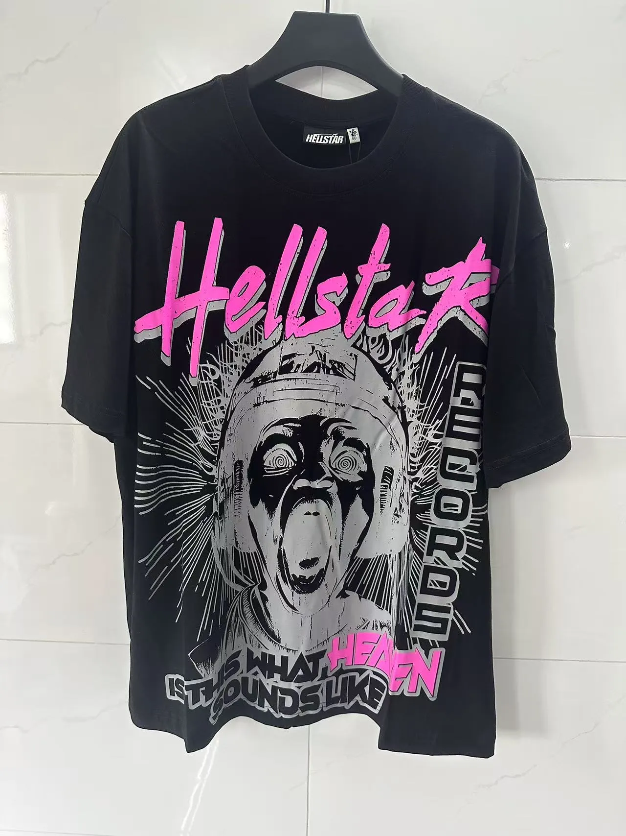 P108 Real-stock Hellstar Cross-border European and American style, street brand pure cotton T-shirt Fabric (fabric): 32 counts of 240g heavy combed double yarn pure cotton Size (size): S-M- L- X L Color (colour): Khaki/Black