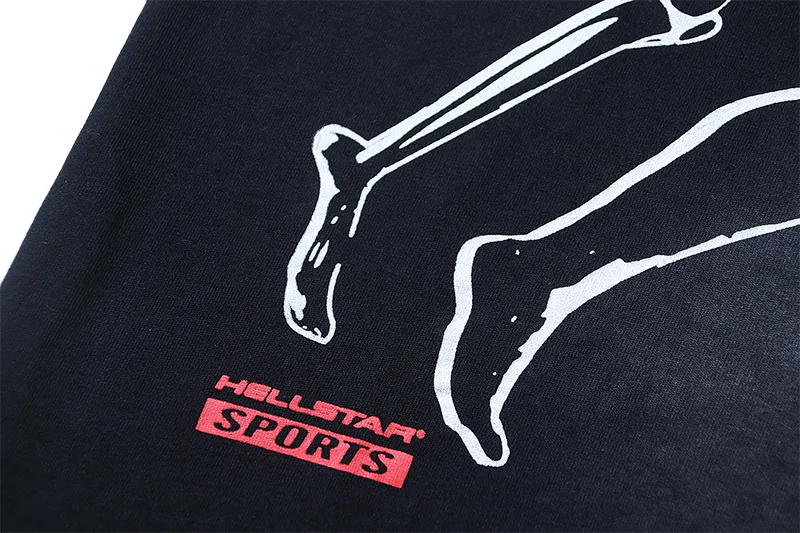 P126 6758#washed black Real shot Hellstar washed retro beauty trend printed short-sleeved T-shirt Fabric: 250g 32 count fine cotton double yarn pure cotton Color: washed black Size: S M L XL