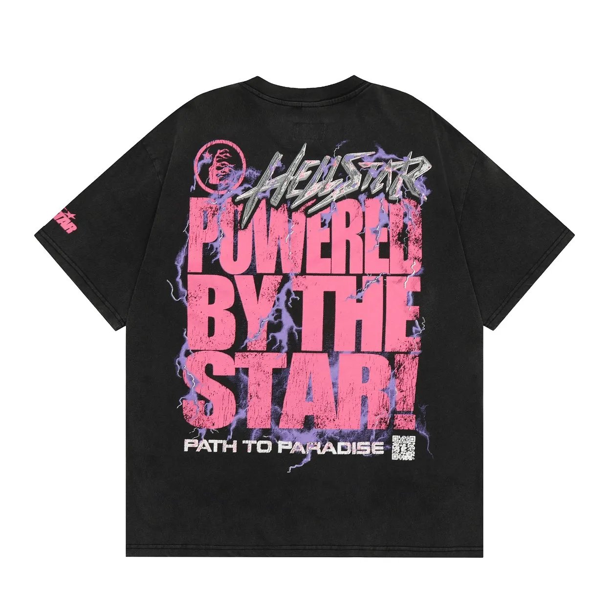 P134 Hellstar Studios Brain Helmet Short Sleeve Tee Shirt Black short-sleeved T-shirt The new hot beauty trend Hellstar!  Standard beauty and trendy workmanship, original customization (fabric, pattern, printing, hang tag, main mark, etc.), exaggerated style, explosive style, dare to break through tradition, bring adventurous new fashion experience!  YoungBoy, the most popular rapper in the youth circle, has shot a lot of models for him, and celebrities such as Dababy and Swae Lee frequently get dressed!  color: Vintage Black (washed black) size: S, M, L, XL