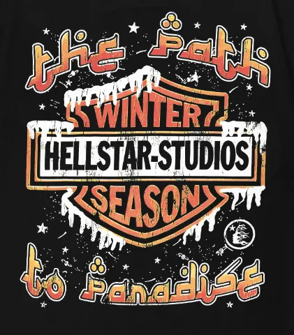 6763# P116 Hellstar American fashion high street pure cotton loose short-sleeved T-shirt Color: Black Size: S M L XL