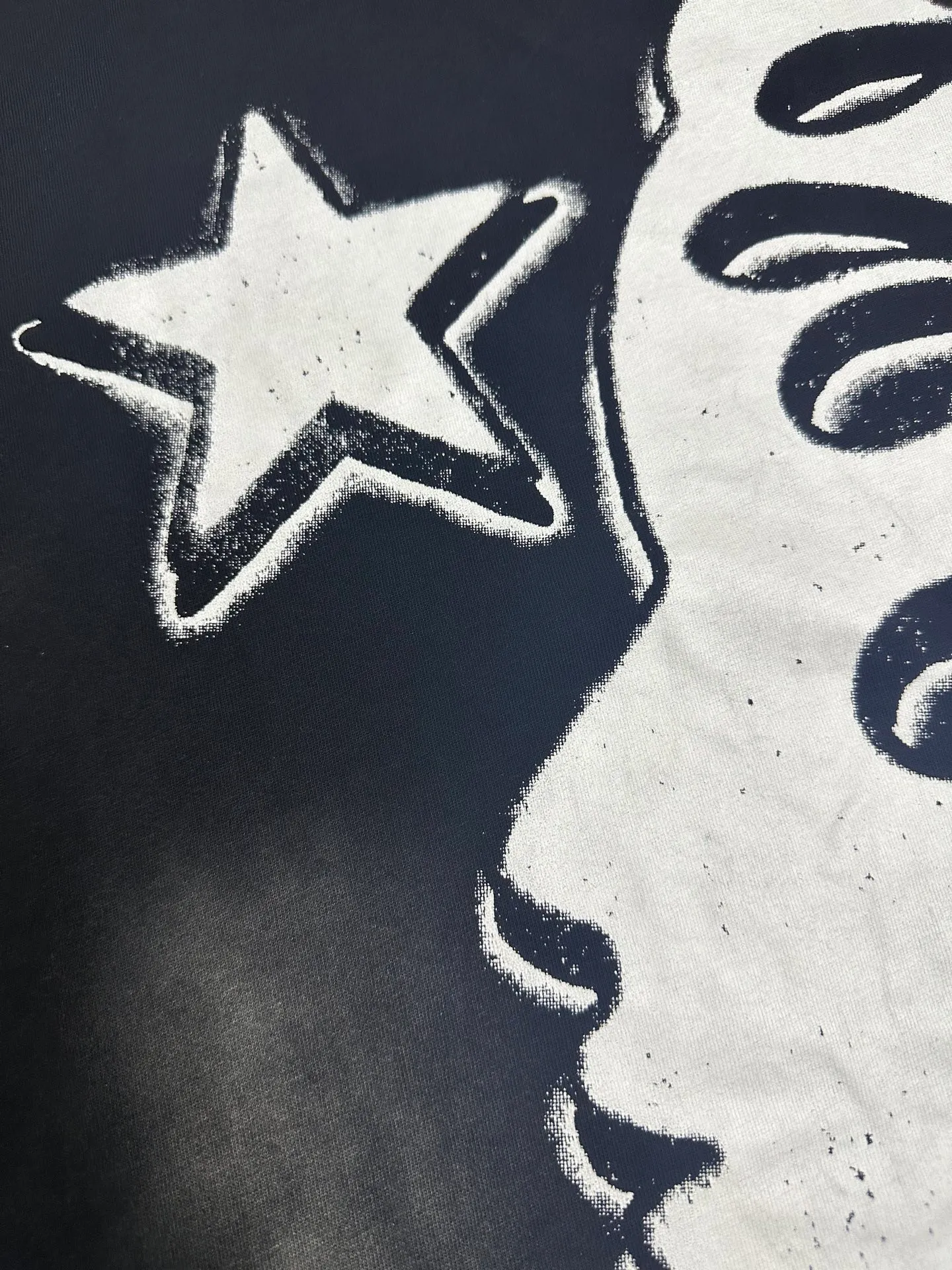 P124 838## Washed black spray Ma Liu I Hellstar Cross-border European and American style street fashion brand pure cotton T-shirt Fabric (fabric): 32 counts 250g washed combed double yarn pure cotton Size (size): S-M- L- X L Color (colour): Washed black (spray Ma Liu)