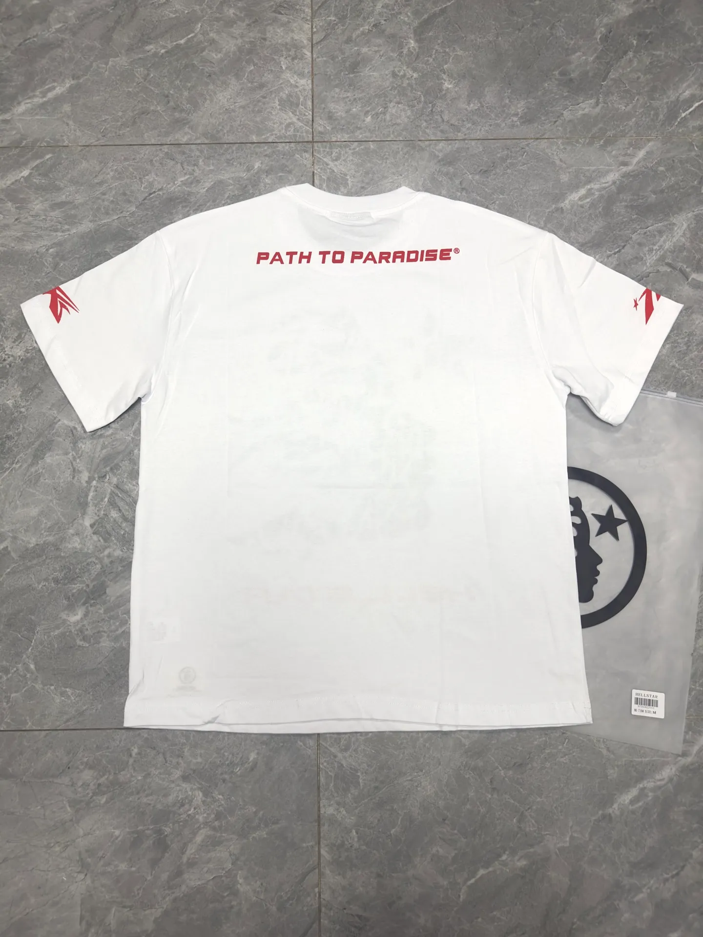 P108 Real-stock Hellstar Cross-border European and American style, street fashion brand pure cotton T-shirt Fabric (fabric): 32 pieces of 240g heavy combed double yarn pure cotton Size (size): S-M- L- X L Color (colour): white-red white-green 👉