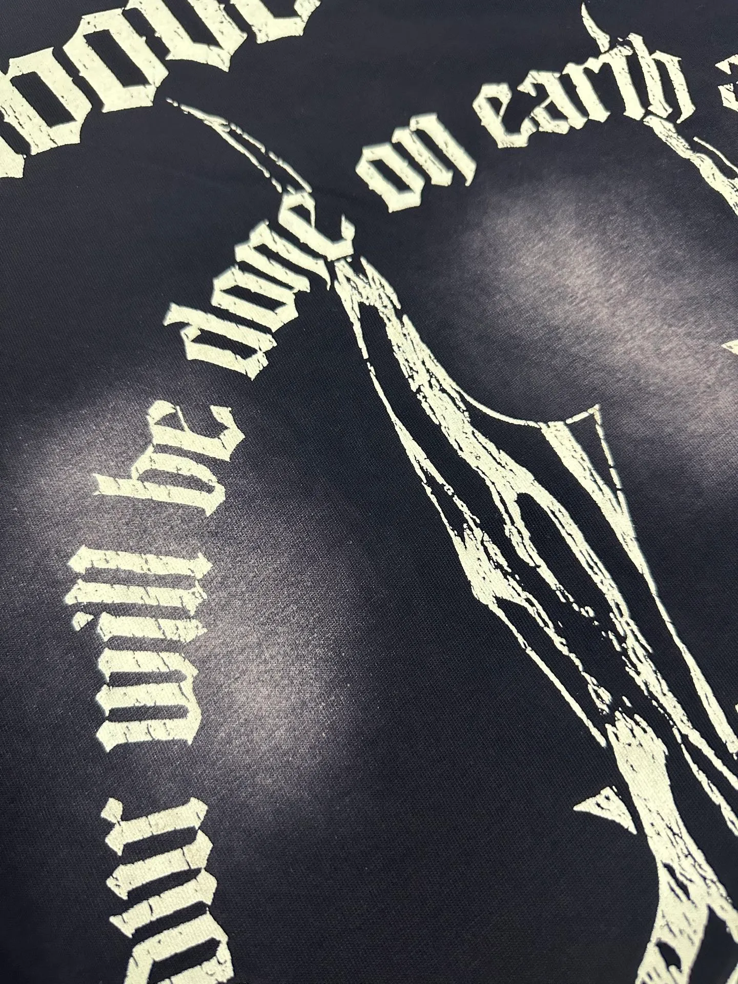 P124 835# Washed Black Hellstar Cross-border European and American style street brand pure cotton T-shirt Fabric (fabric): 32 counts of 250g washed and combed double yarn pure cotton Size (size): S-M- L- X L Color (colour): Washed black (spray Ma Liu)